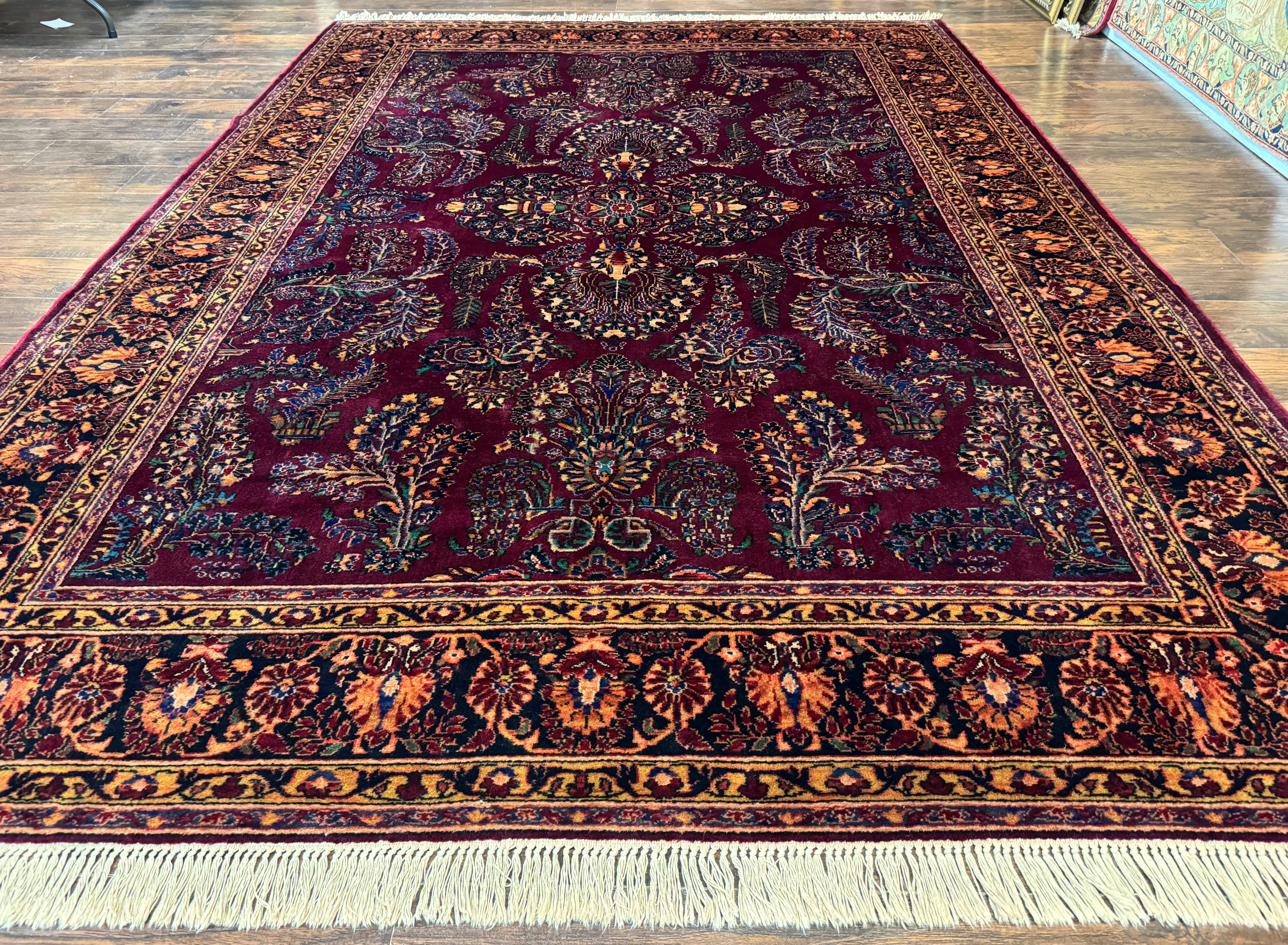 Antique Karastan Rug 8.6 x 12, Wool Pile, Vintage Discontinued Karastan Sarouk Lanamar - Jewel Rugs
