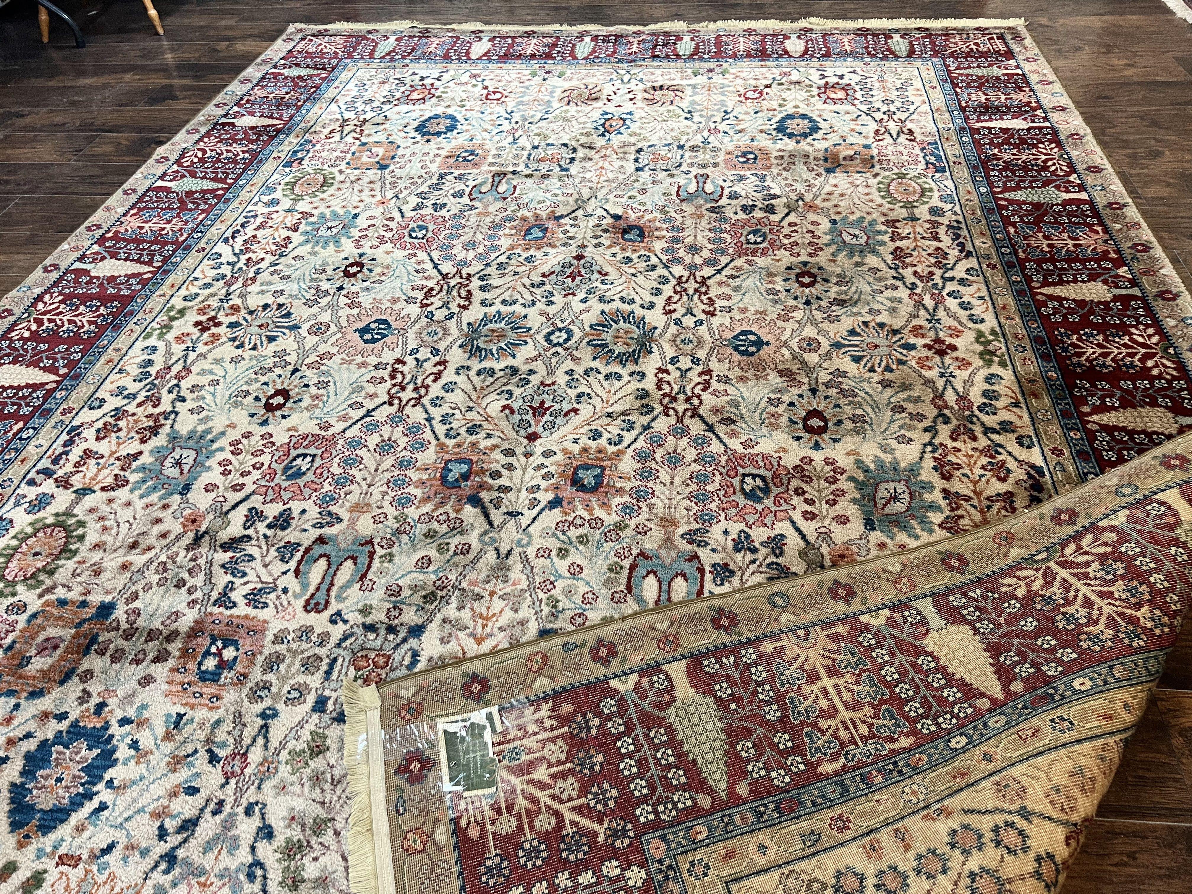 8.8 x 12 Karastan Samovar Rug Teawash #900-901 Persian Vase Pattern, Wool Karastan Carpet, Traditional Area Rug, Allover Pattern Vintage Rug - Jewel Rugs