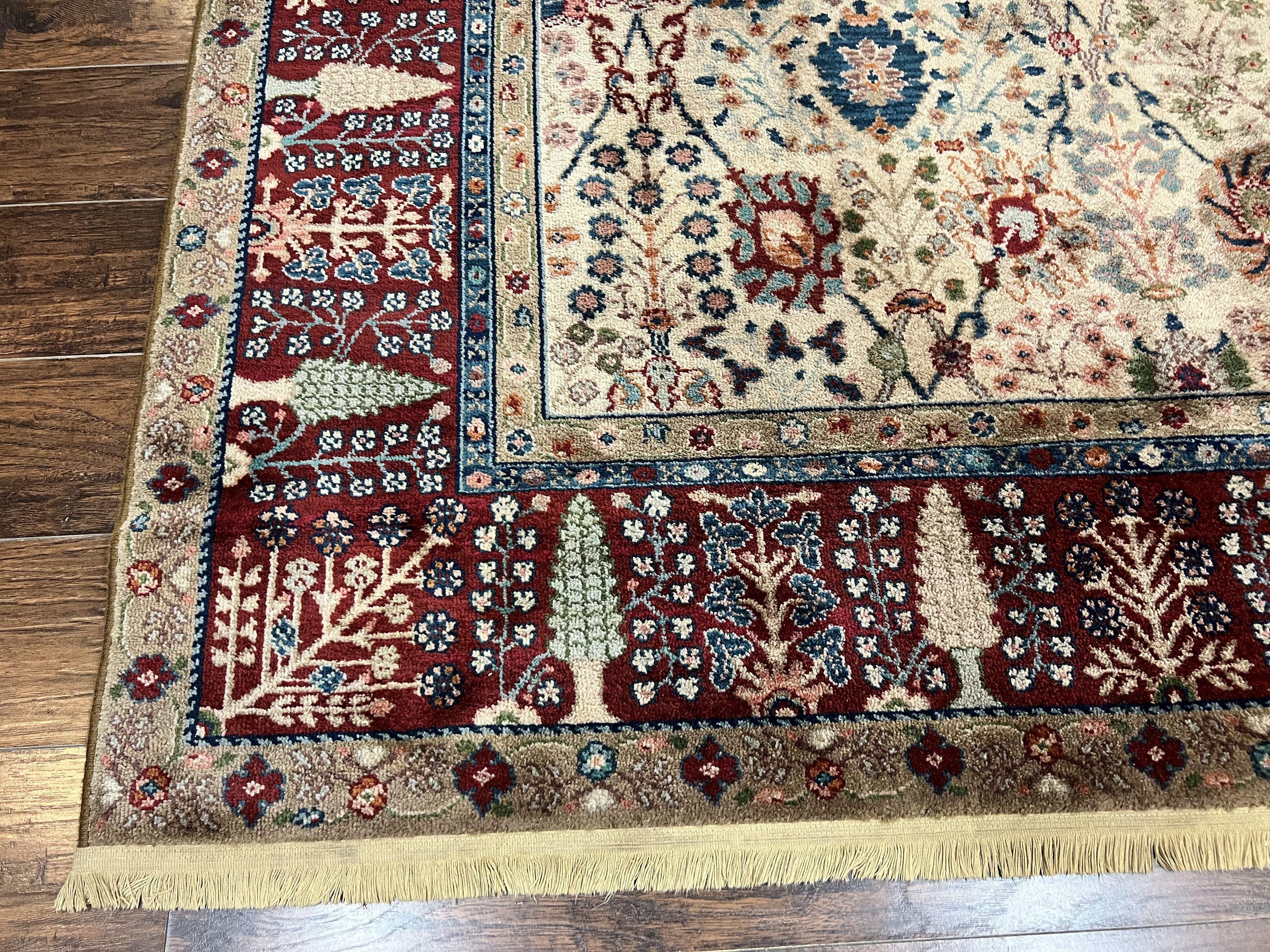 8.8 x 12 Karastan Samovar Rug Teawash #900-901 Persian Vase Pattern, Wool Karastan Carpet, Traditional Area Rug, Allover Pattern Vintage Rug - Jewel Rugs