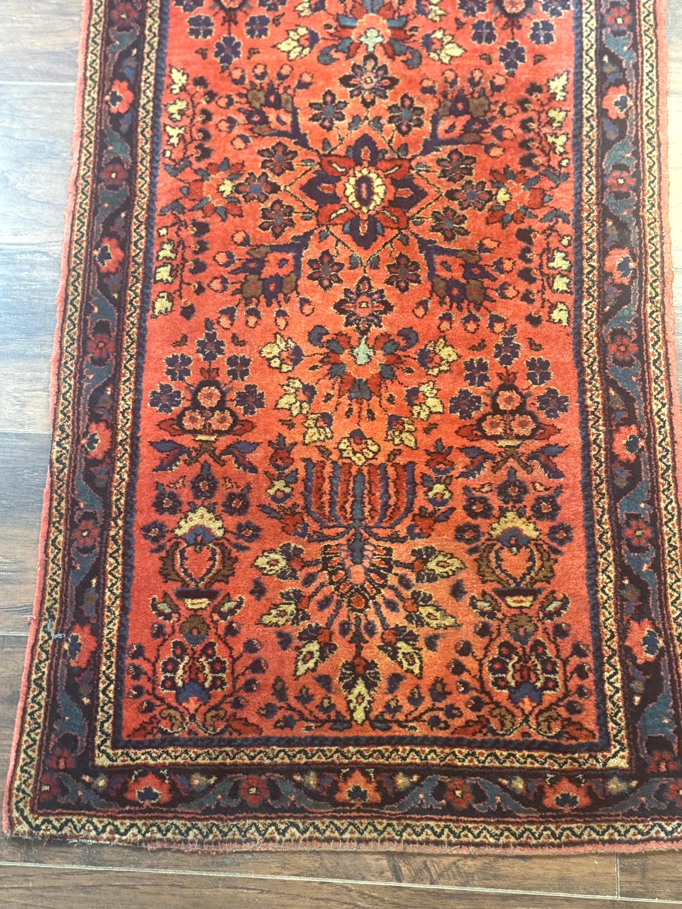 Antique Persian Sarouk Rug 2x4, Red, Fine 260 KPSI - Jewel Rugs