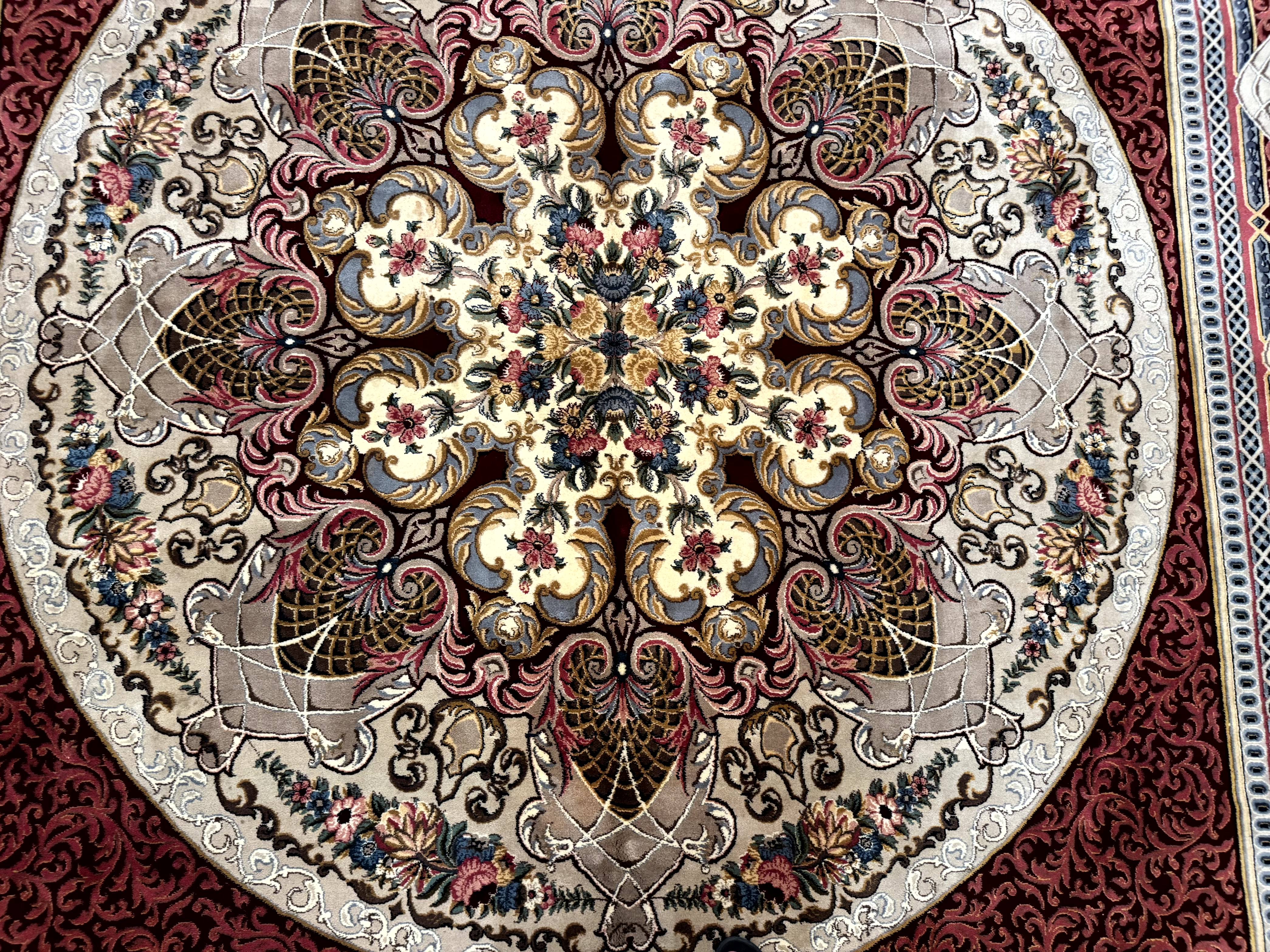 Wonderful Aubusson Rug 10x14, Red Maroon, Elegant, Fine 200 KPSI - Jewel Rugs