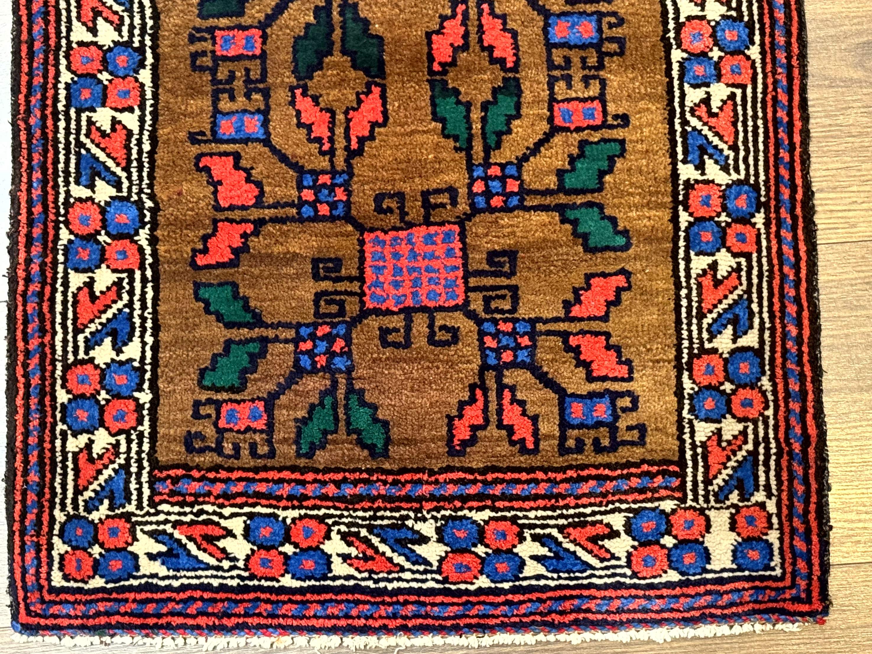 Small Persian Baluchi Rug, Tribal Rug, Brown, Multicolor - Jewel Rugs