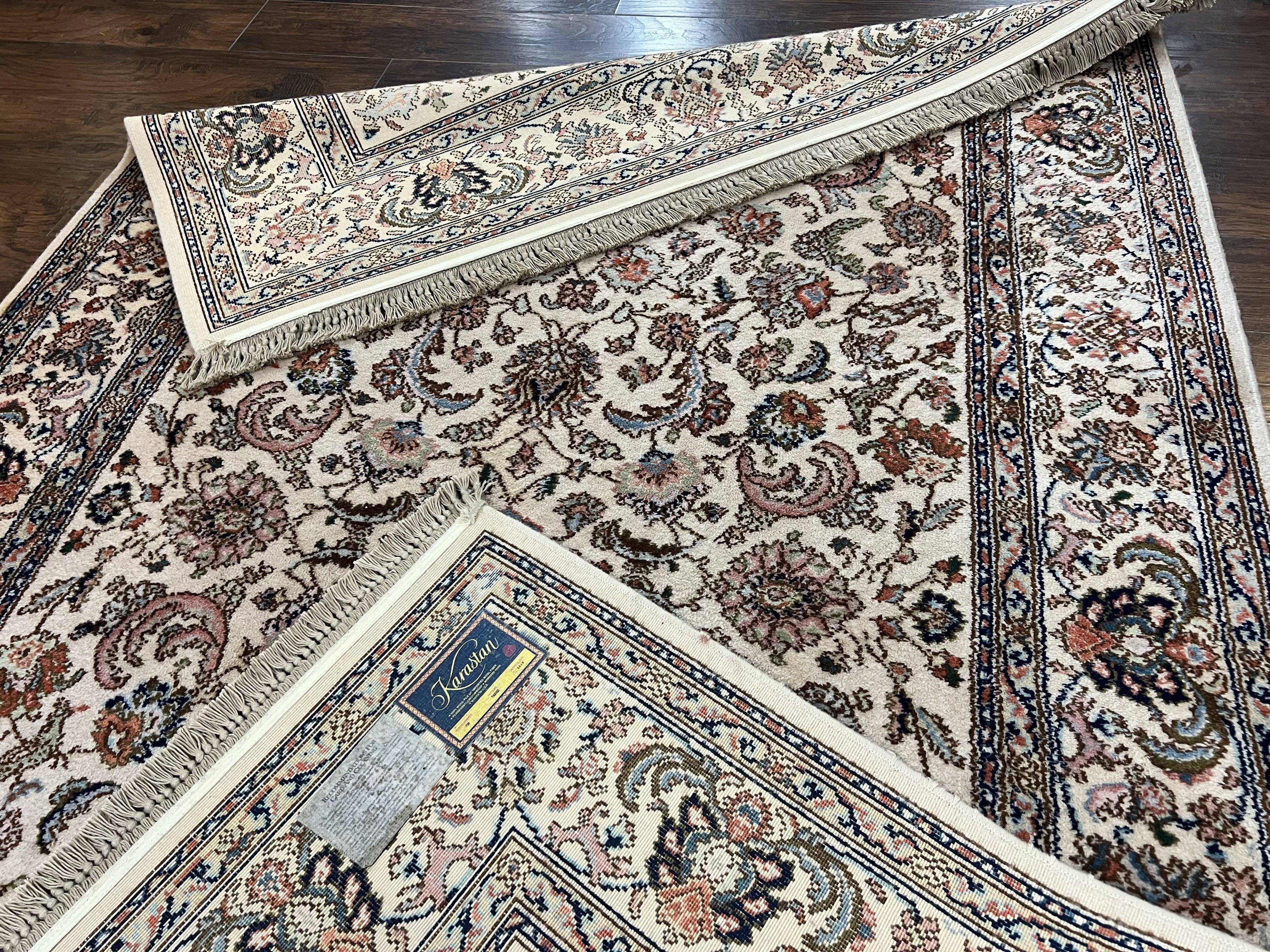 Karastan Rug 5.9 x 9, Tabrizz #738, Original 700 Series, 6x9 Wool Pile Karastan Carpet, Vintage Discontinued Karastan Area Rug, Ivory - Jewel Rugs