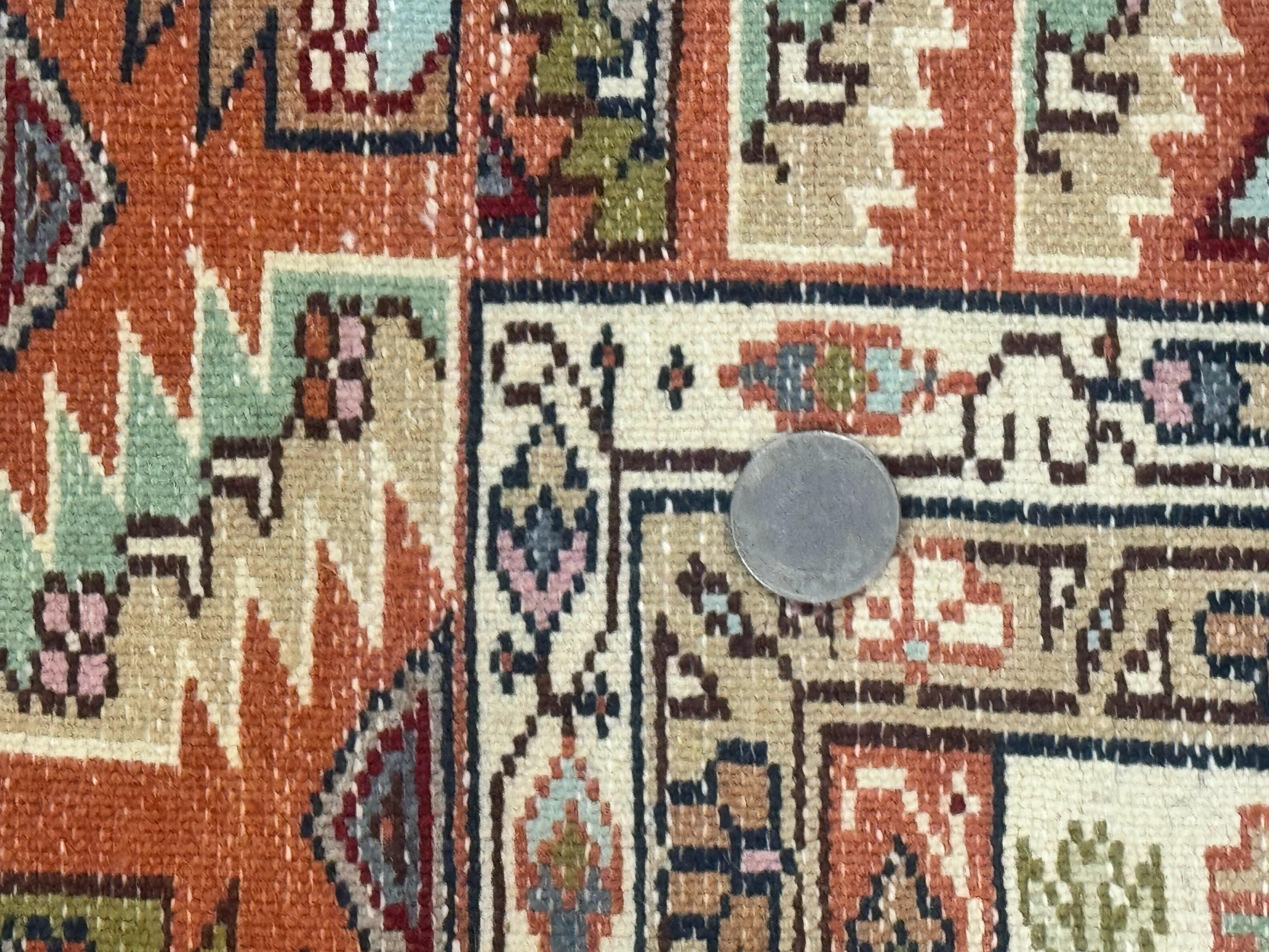 Turkish Kazak Rug 4x6, Geometric Medallions, Vintage Handmade Wool Carpet - Jewel Rugs