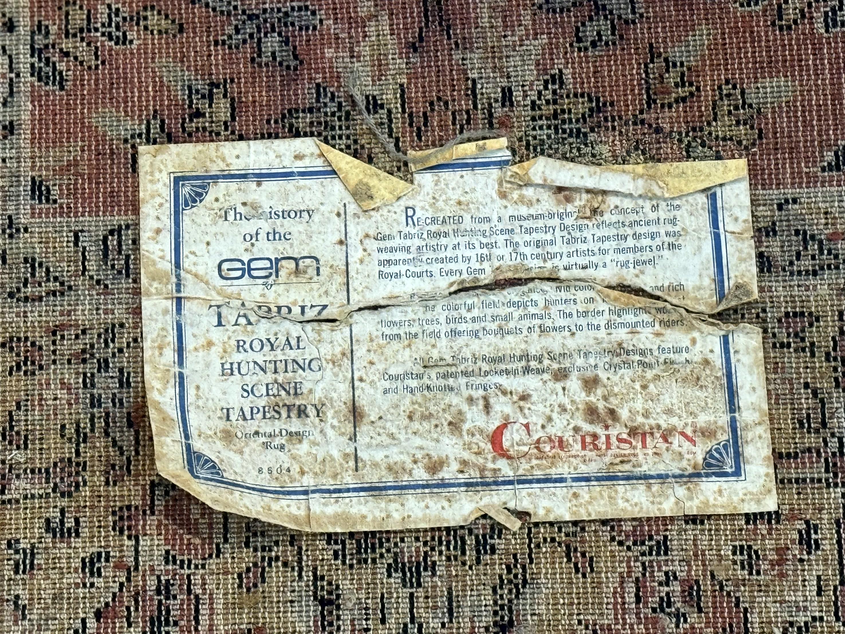 Persian Hunting Design Rug 4.7 x 6.5, Hunting Scene, Red-Orange, Wool, Belgian Power Loomed Carpet - Jewel Rugs