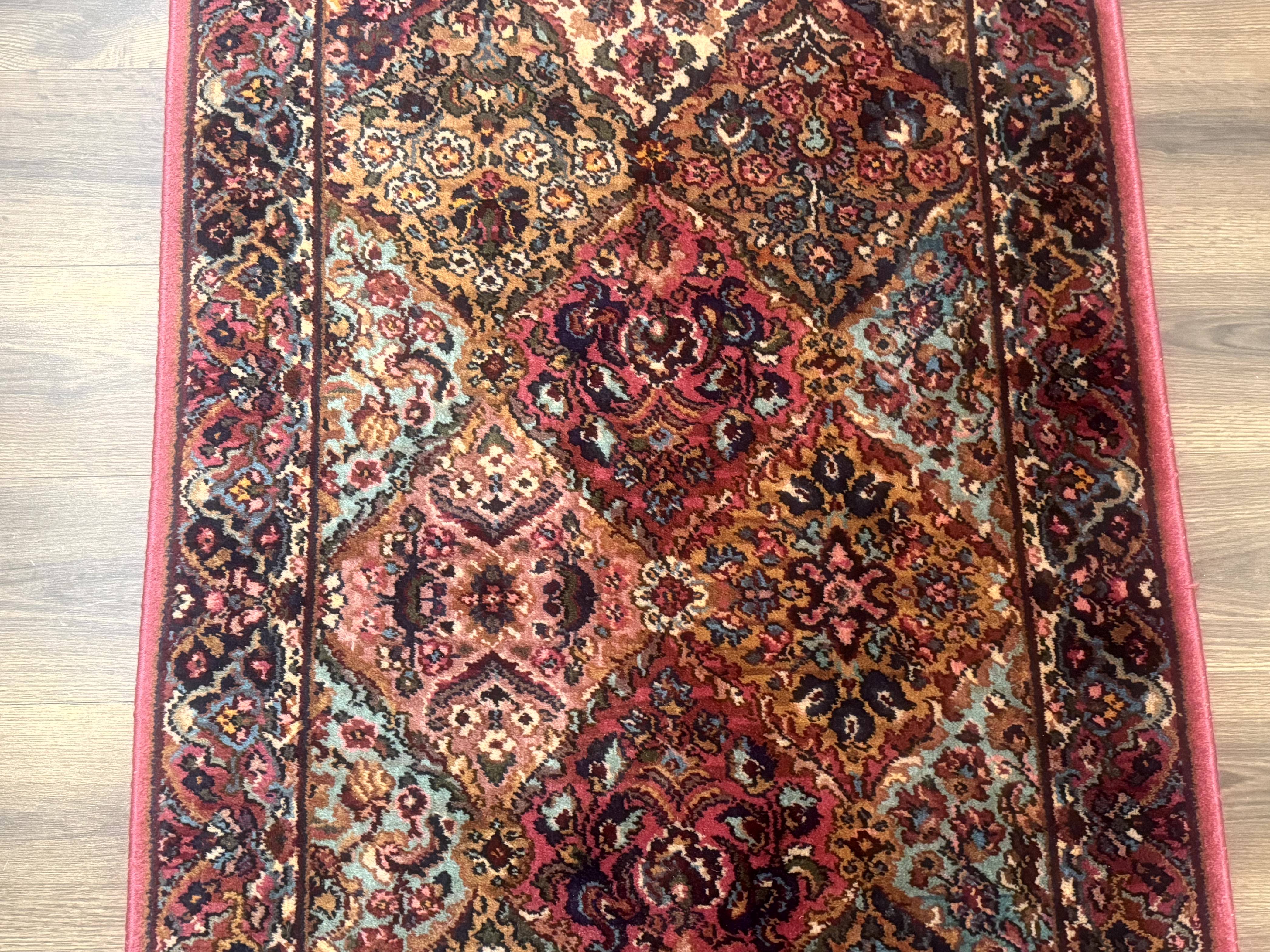 Karastan Rug 3x5 Multicolor Panel Kirman #717, Original 700 Series, Wool Pile, Discontinued - Jewel Rugs