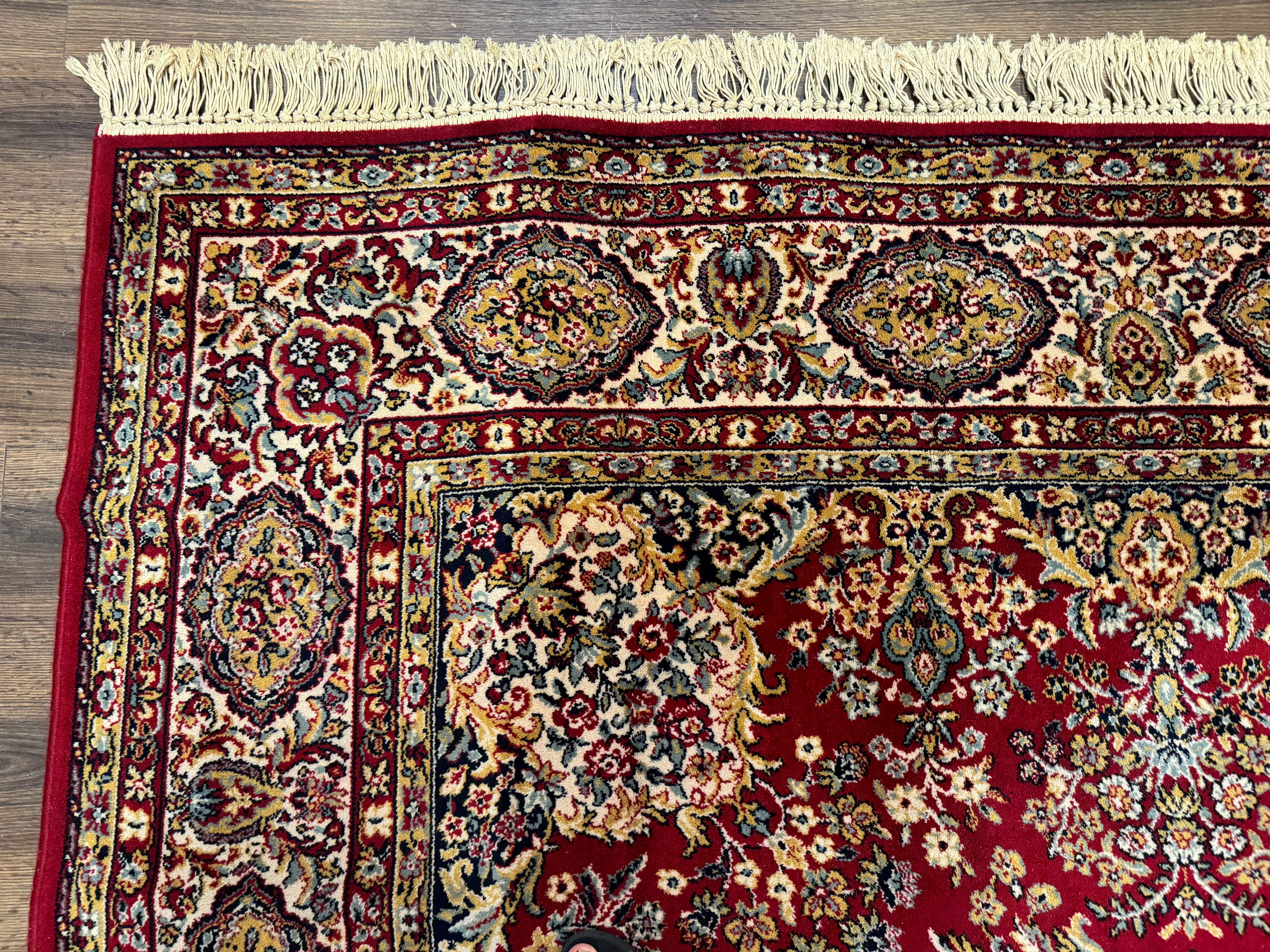 Persian Wool Rug 7x10, Couristan Carpet, Belgium Power Loomed Rug, Red, Floral, Traditional - Jewel Rugs