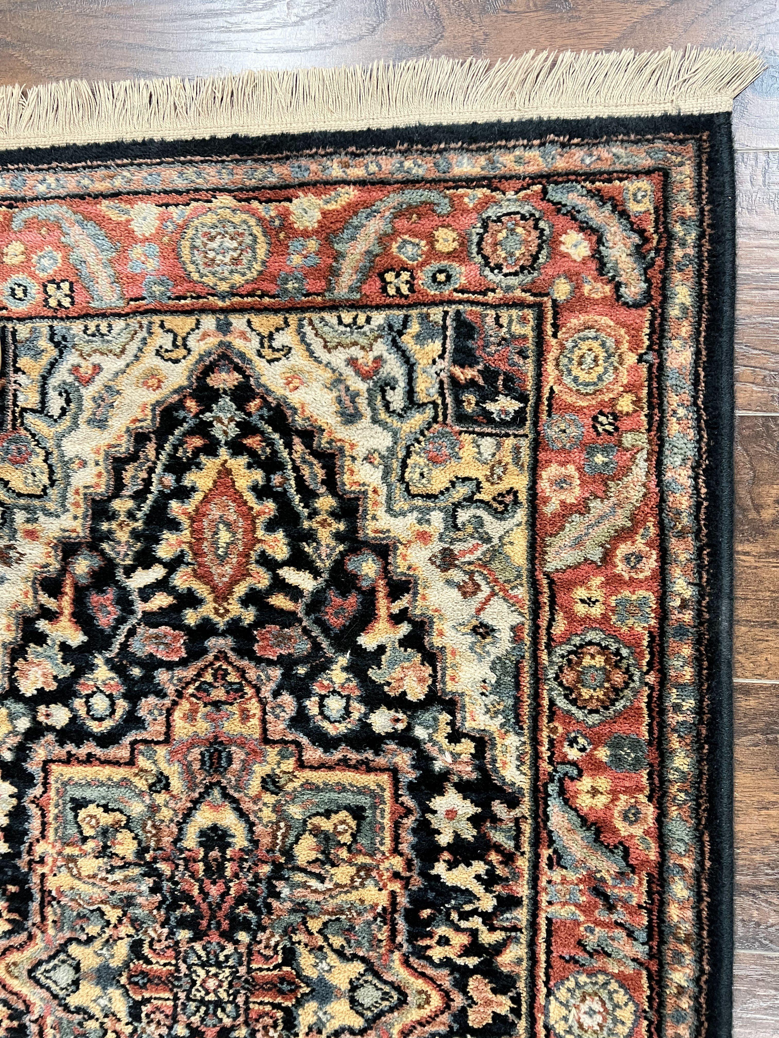 Karastan Navy Heriz Rug #700/701, Small Karastan Carpet 2.6 x 4.4, Hard to Find Discontinued Original 700 Series, Wool Vintage Heriz Carpet - Jewel Rugs