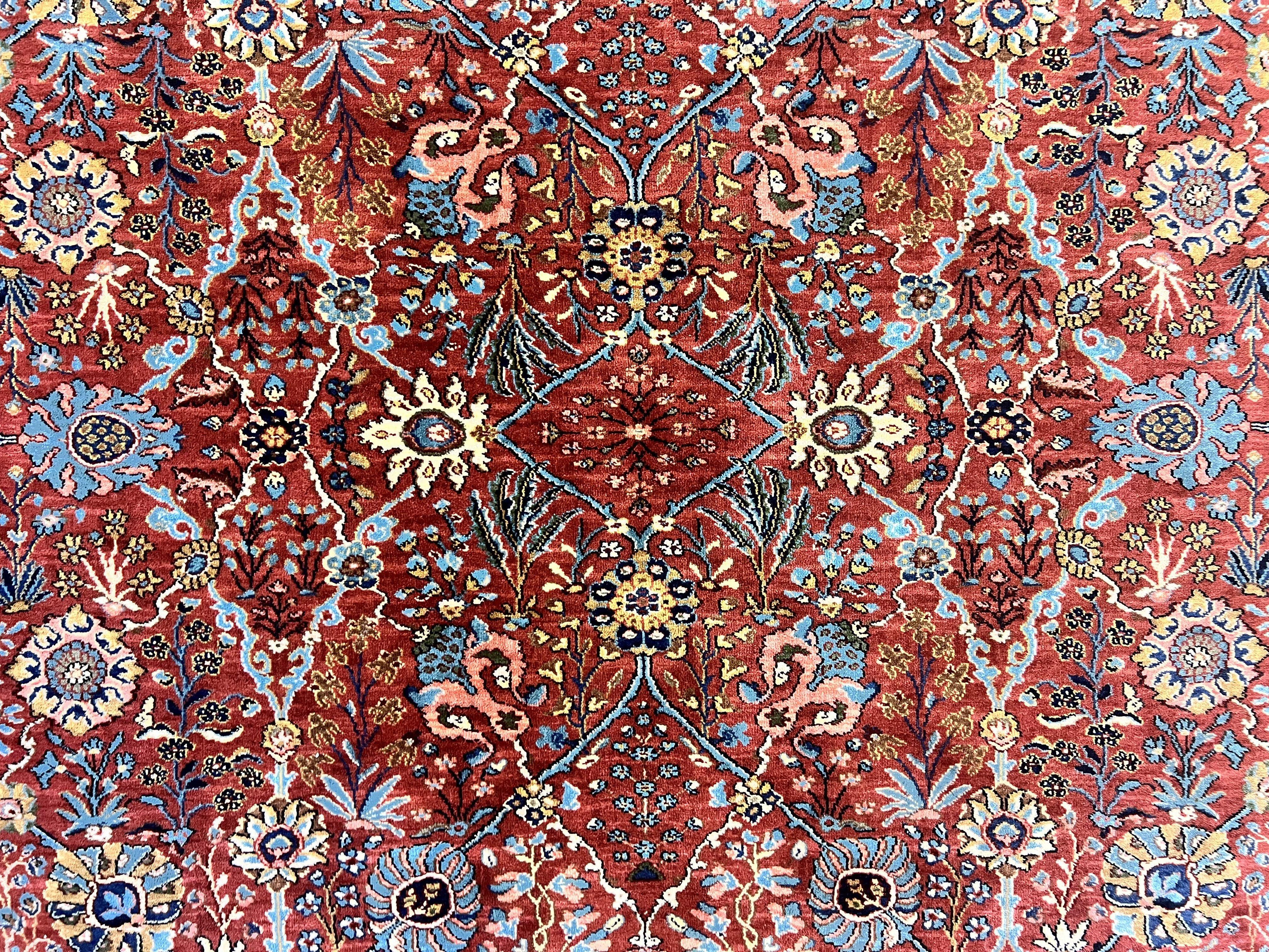 Karastan Rug 8.8 x 10.6 Ispahan #766, Vintage Wool Karastan Carpet, Rare, Discontinued Original 700 Series, Red Karastan Area Rug - Jewel Rugs