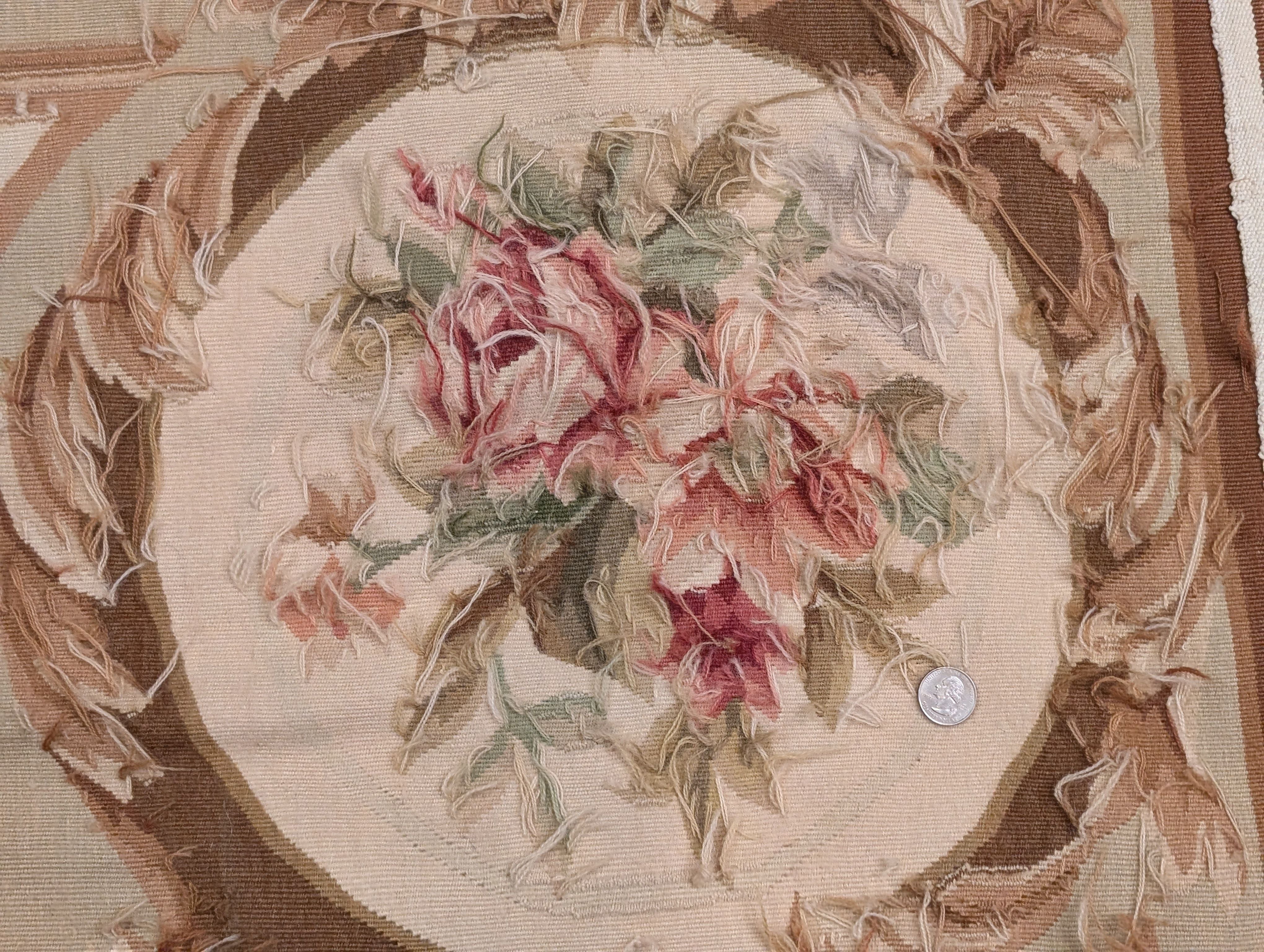 Aubusson Rug 9x12, Red and Ivory, Handwoven French European Floral Carpet - Jewel Rugs