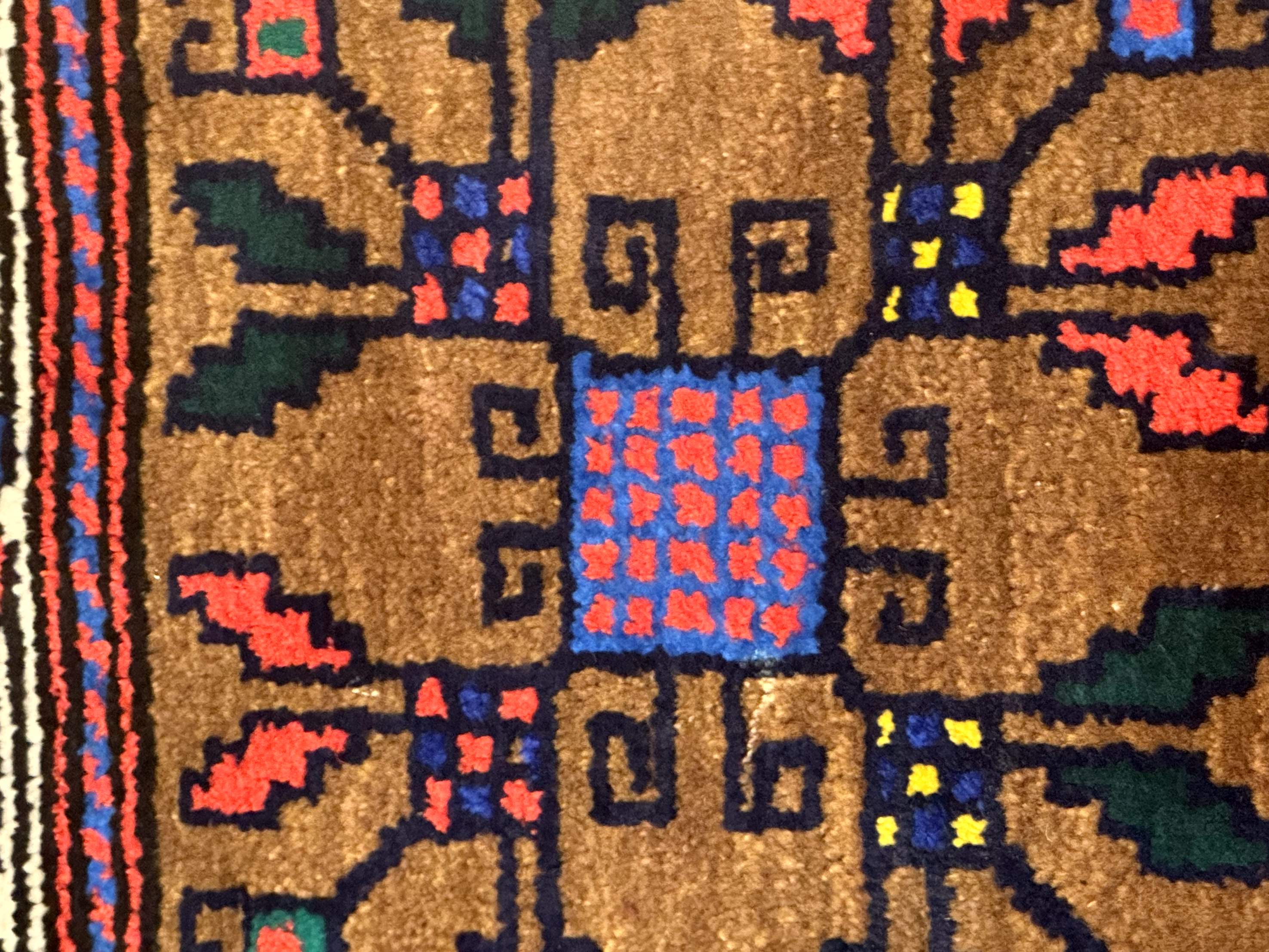 Small Persian Baluchi Rug, Tribal Rug, Brown, Multicolor - Jewel Rugs