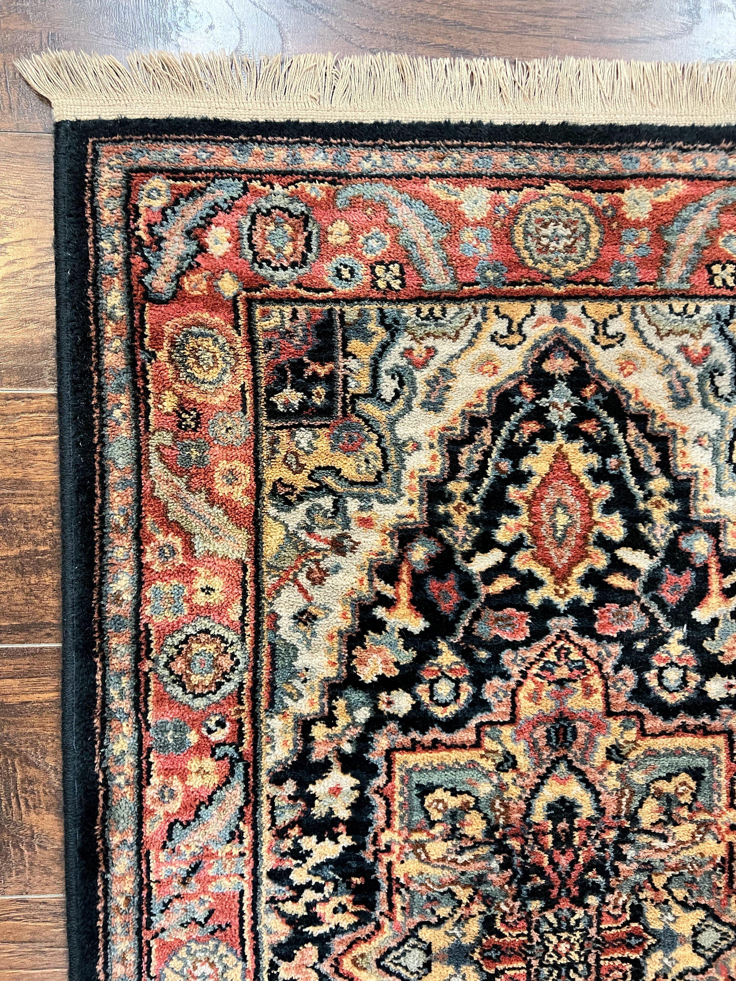 Karastan Navy Heriz Rug #700/701, Small Karastan Carpet 2.6 x 4.4, Hard to Find Discontinued Original 700 Series, Wool Vintage Heriz Carpet - Jewel Rugs