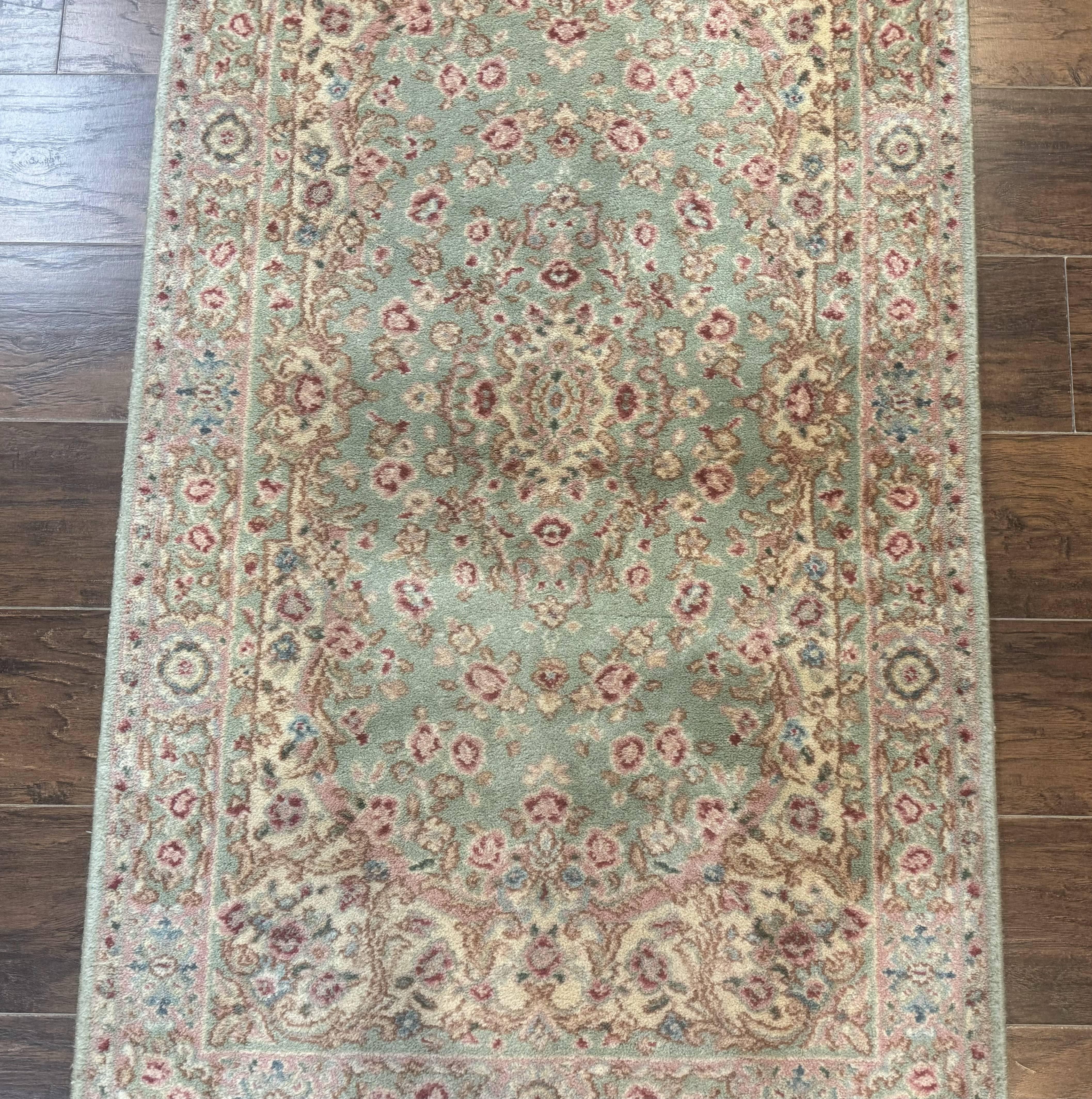 Karastan Rug 3x5 Green Medallion Kirman #712, Original 700 Series, Vintage Discontinued Karastan Area Rug - Jewel Rugs