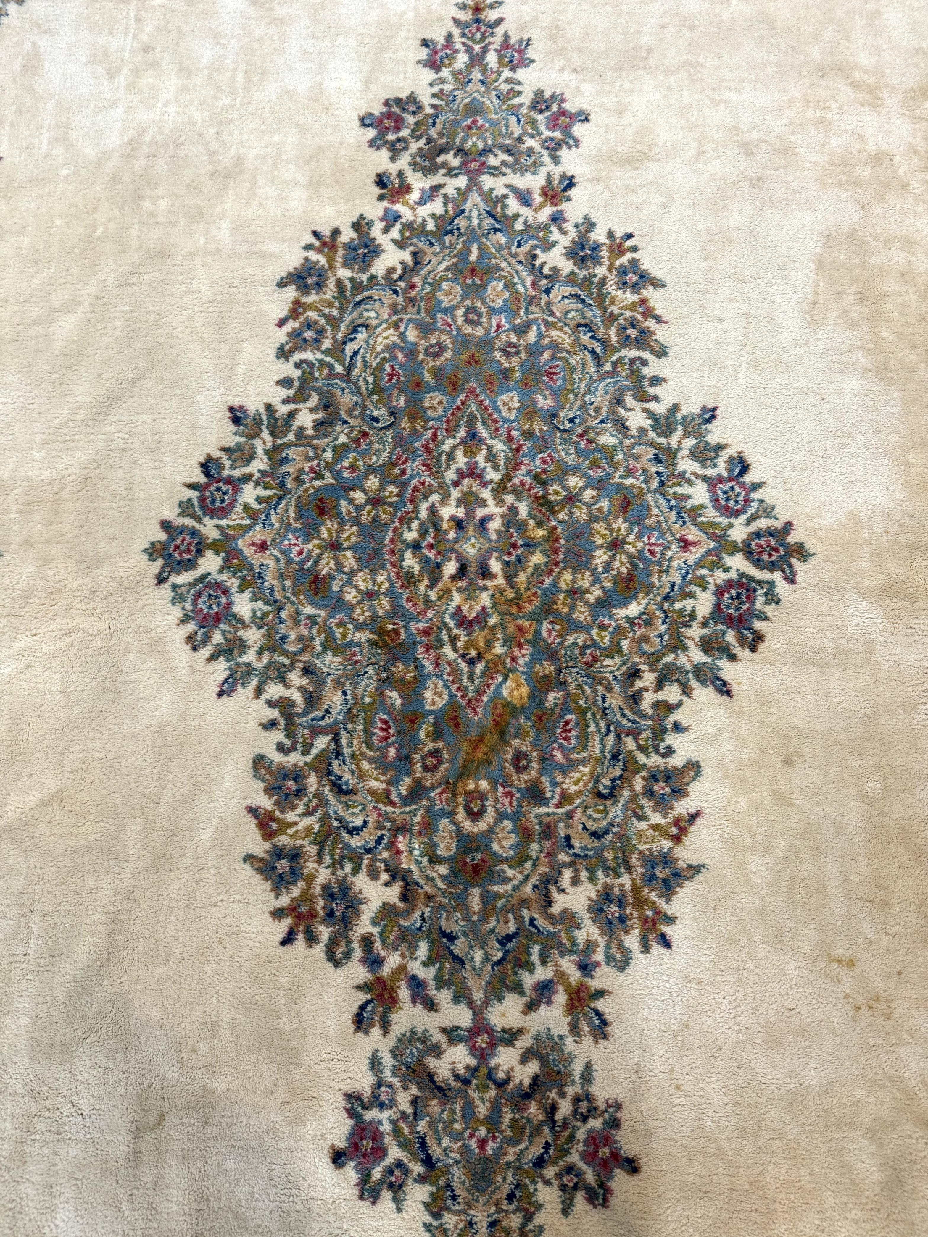 Persian Kerman Rug 10x15, Pastel Colors - Jewel Rugs