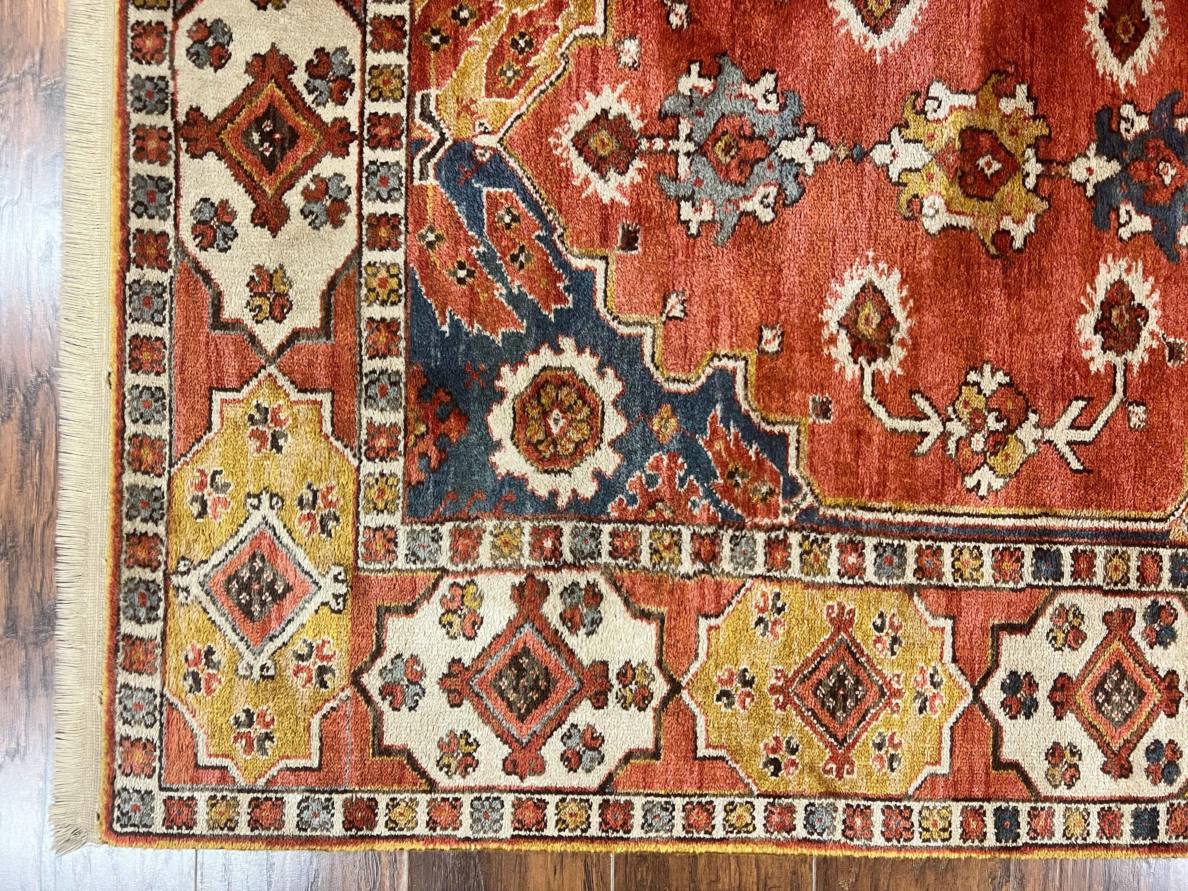 Karastan Rug 4x5, Williamsburg 553 Turkish Church, Wool Pile Discontinued Karastan Carpet, Heriz Geometric Design, Karastan Area Rug - Jewel Rugs