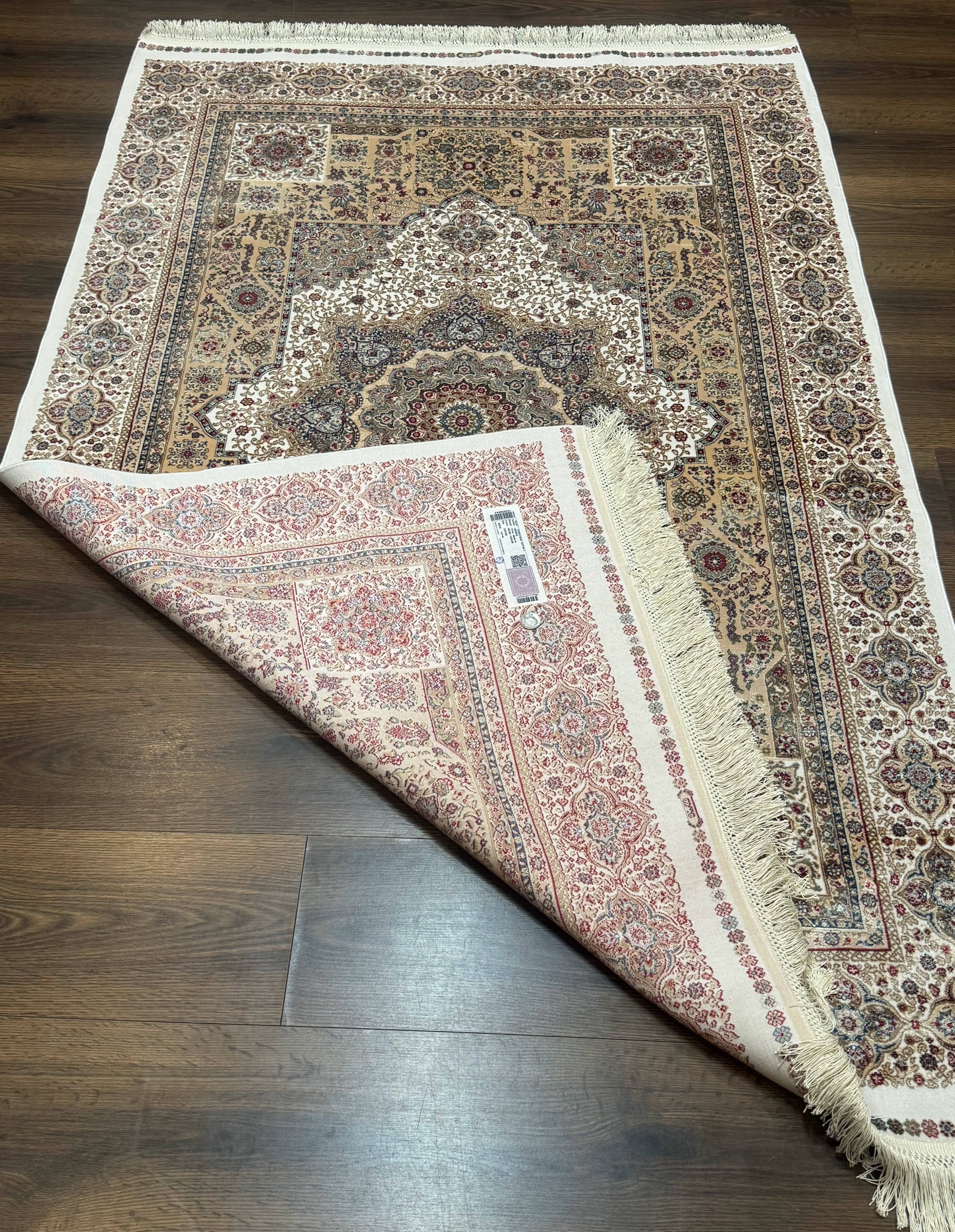Turkish Memluk Silk Rug 4x6, Hereke Carpet, Bamboo Silk, New - Jewel Rugs