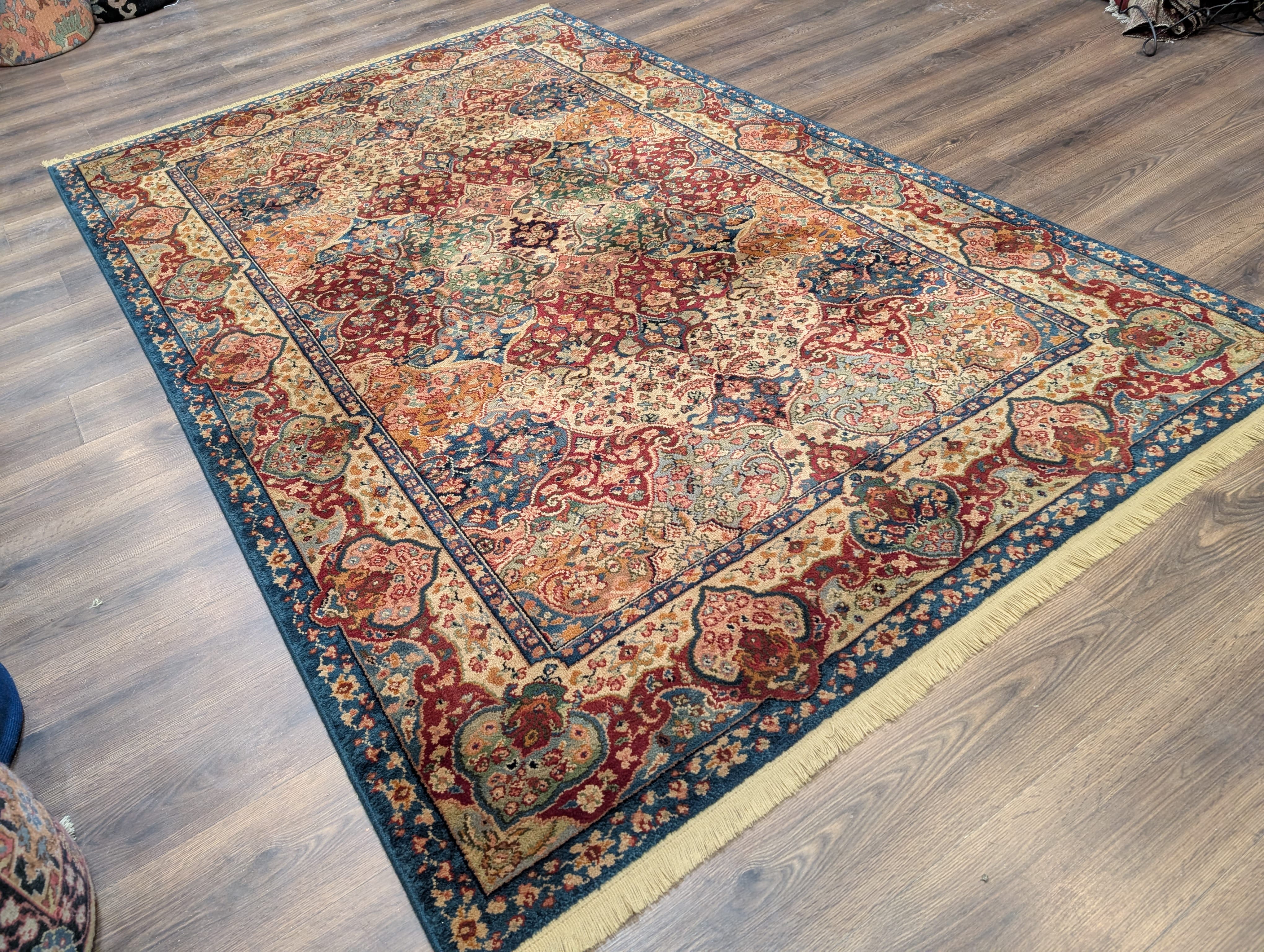 Karastan Rug 5.9 x 9, Samovar Teawash Kirman Panel #900-902, Wool Pile Vintage, Rare - Jewel Rugs