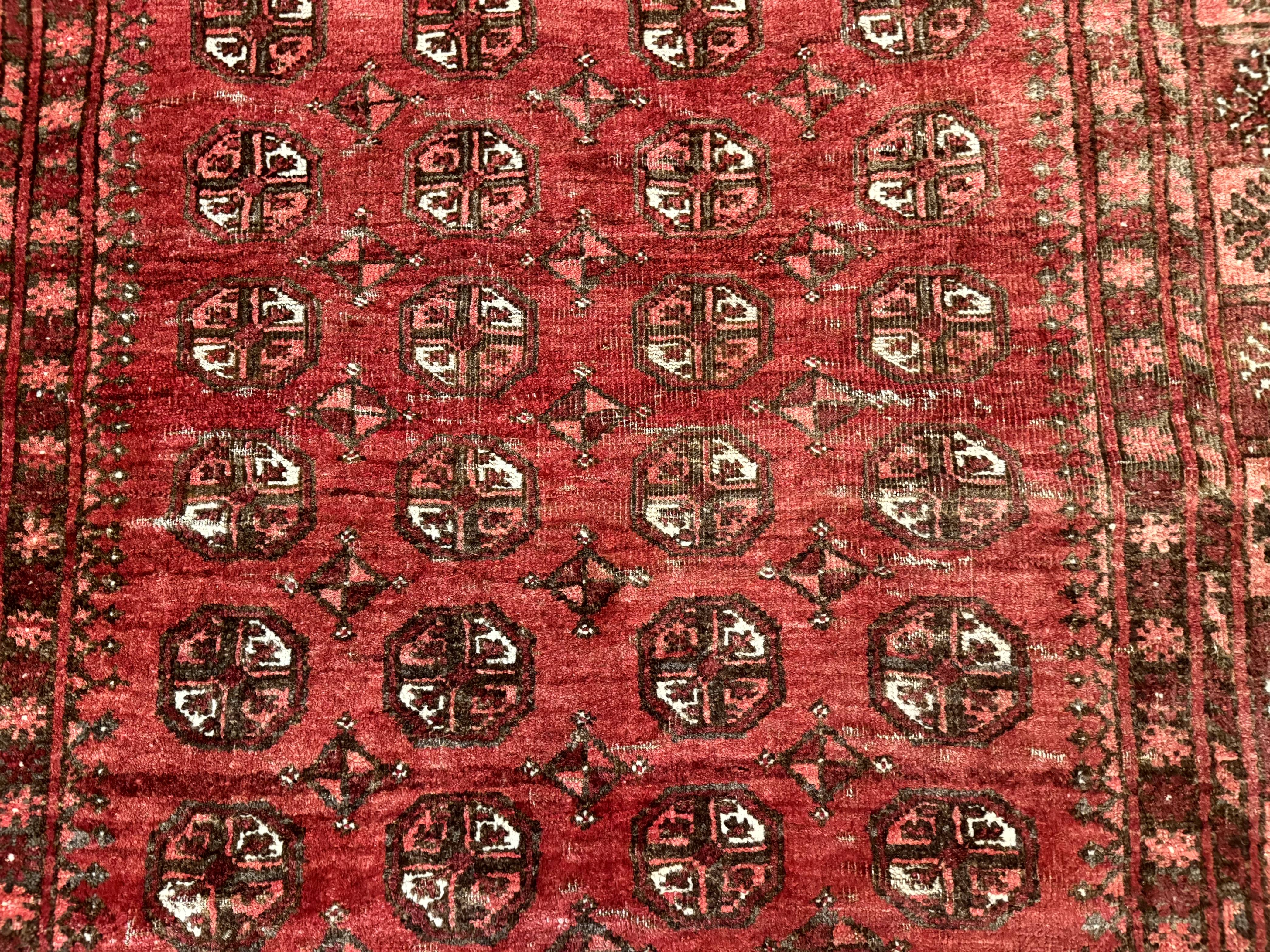 Antique Persian Turkoman Rug 5x6, Red - Jewel Rugs