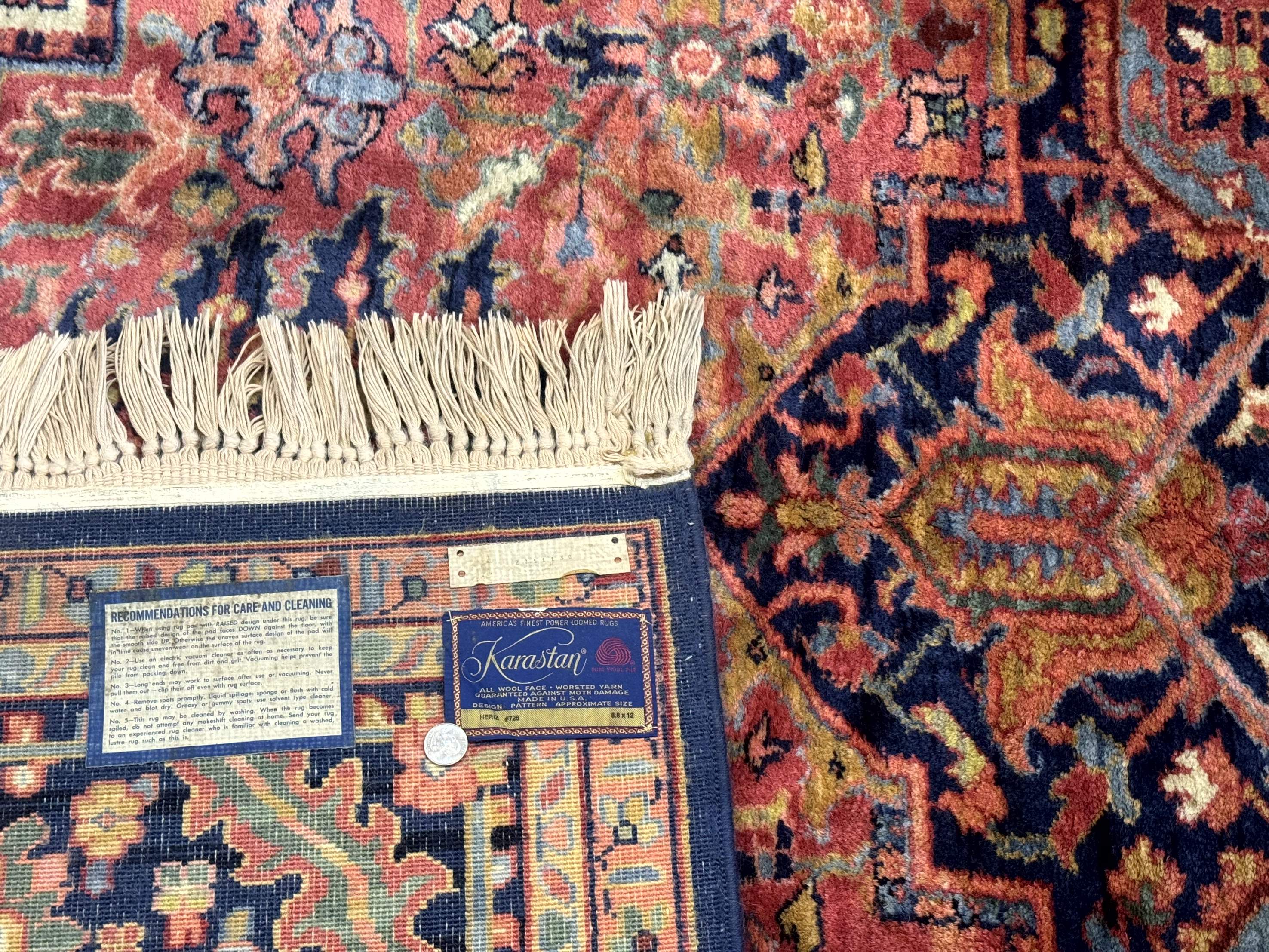 Karastan Rug 8.8 x 12 Heriz #726 Wool Pile Original 700 Series Rare - Jewel Rugs