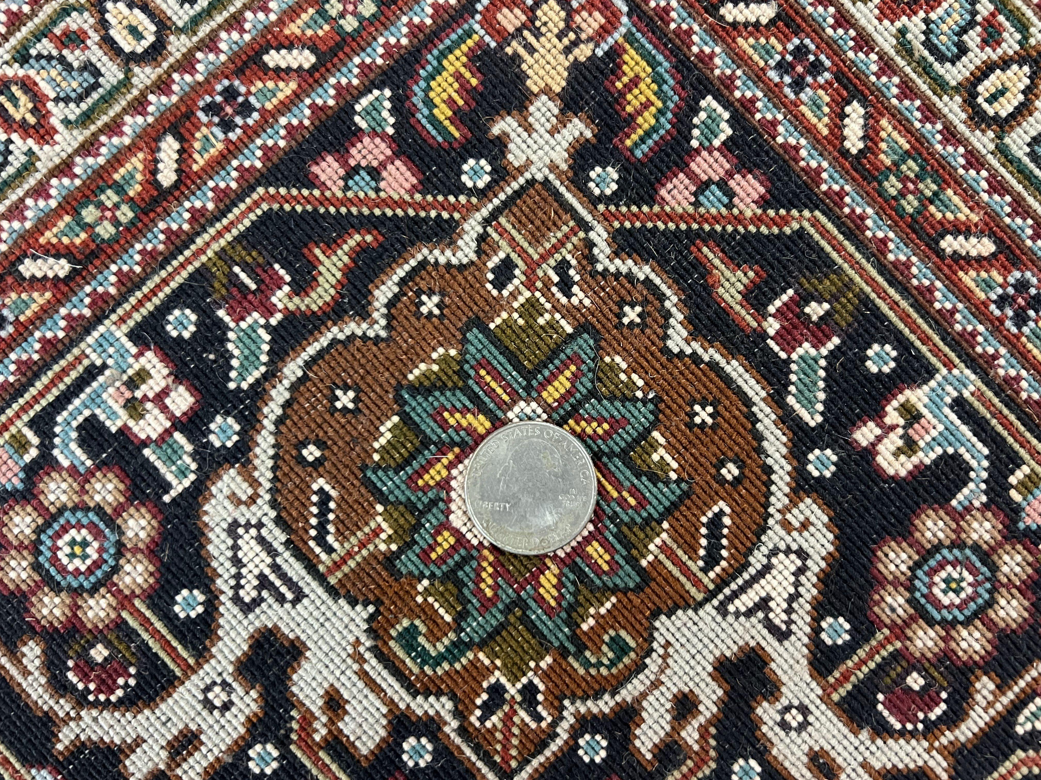 Wonderful Persian Tabriz Rug 7x10 ft, Very Fine 50 Raj 350 KPSI Oriental Carpet, Herati Mahi Pattern, Authentic Hand Knotted Handmade Wool Vintage - Jewel Rugs