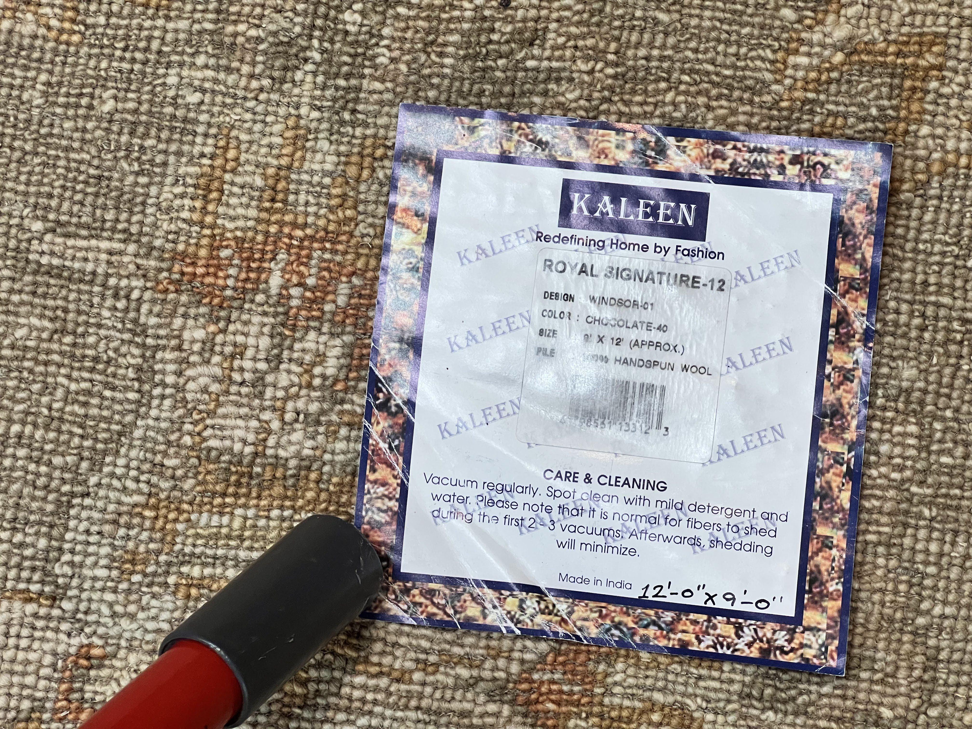 Indo Persian Rug 9x12, Sultanabad Indian Carpet, Dark Brown, Hand Knotted Vintage Wool Rug - Jewel Rugs