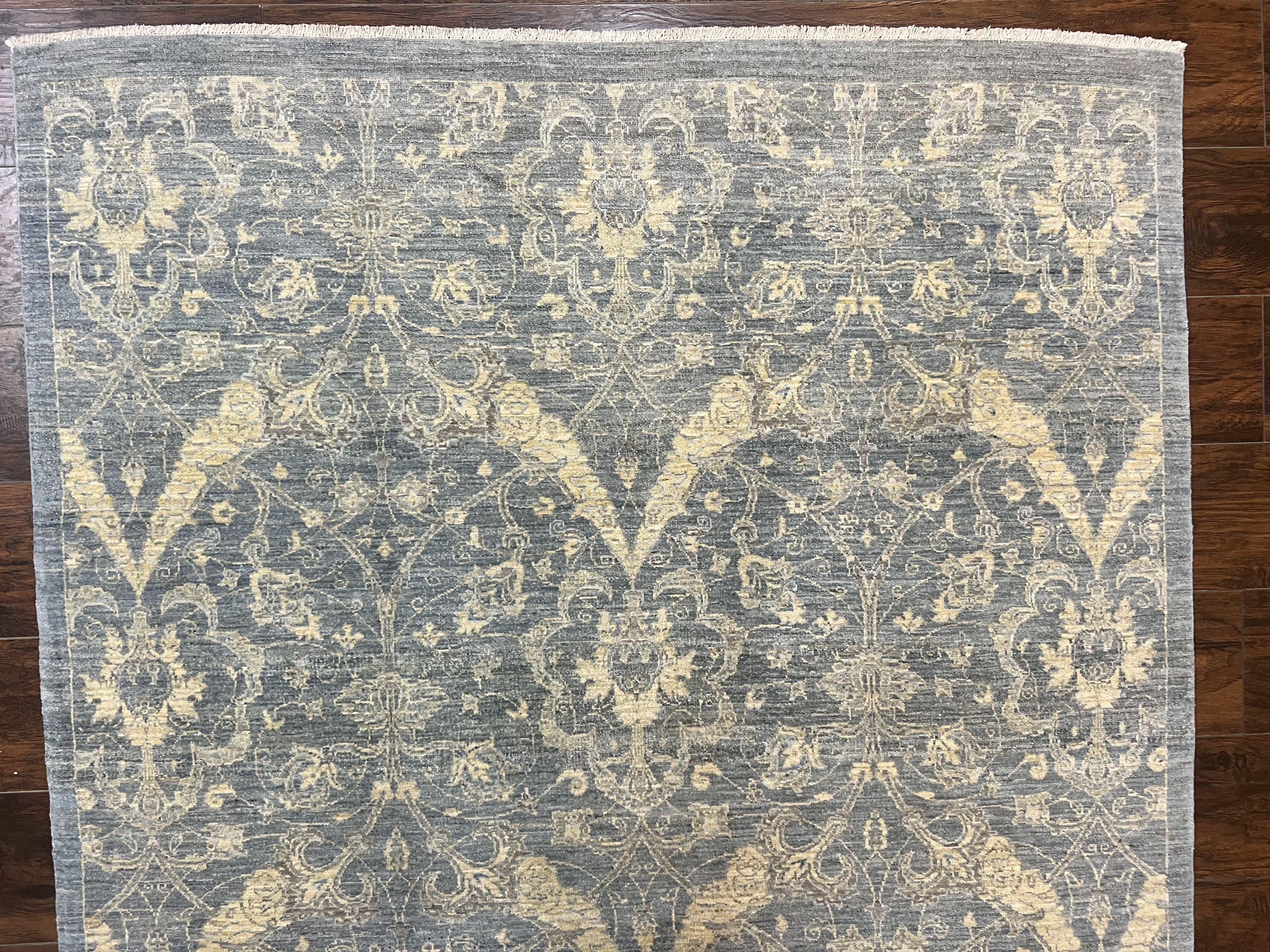Contemporary Pakistani Rug 5 x 6.6, Handmade Floral Wool Rug, Spanish Pattern - Jewel Rugs