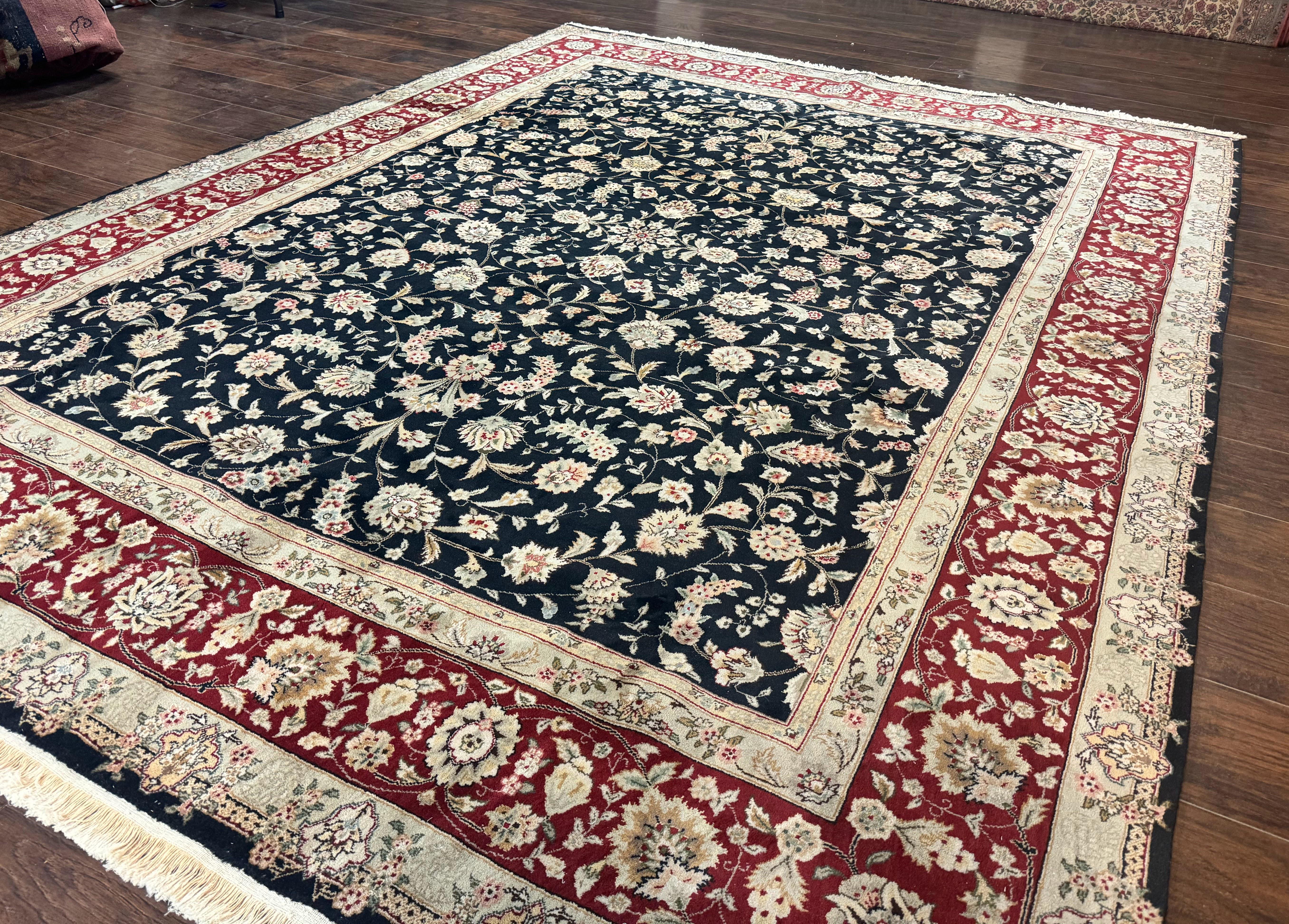 Black Pak Persian Rug 8x10, Floral Allover - Jewel Rugs