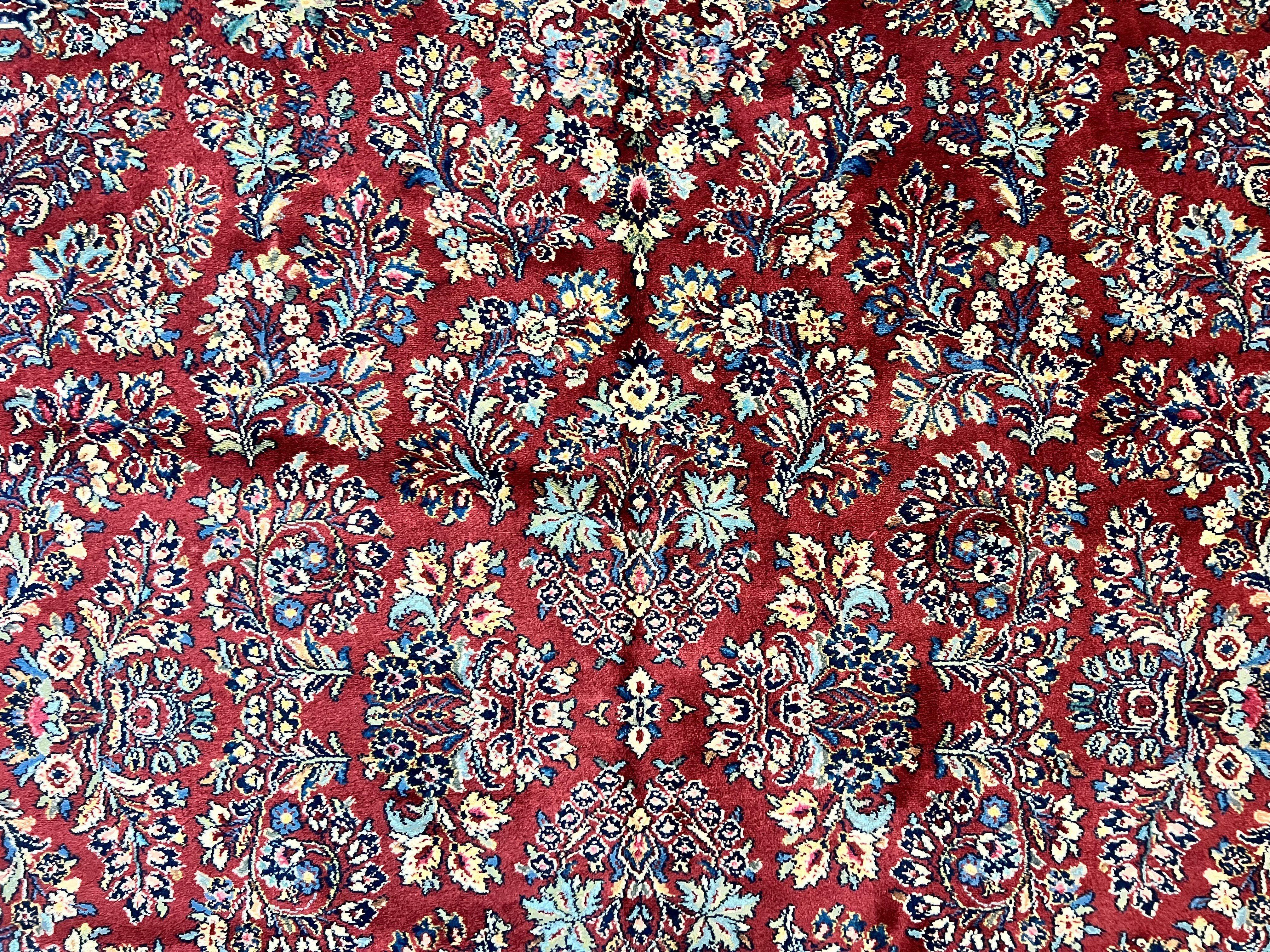 Karastan Rug 10x18 Red Sarouk #785, Wool Karastan Carpet, Original 700 Series, Vintage Discontinued Large Oriental Rug - Jewel Rugs