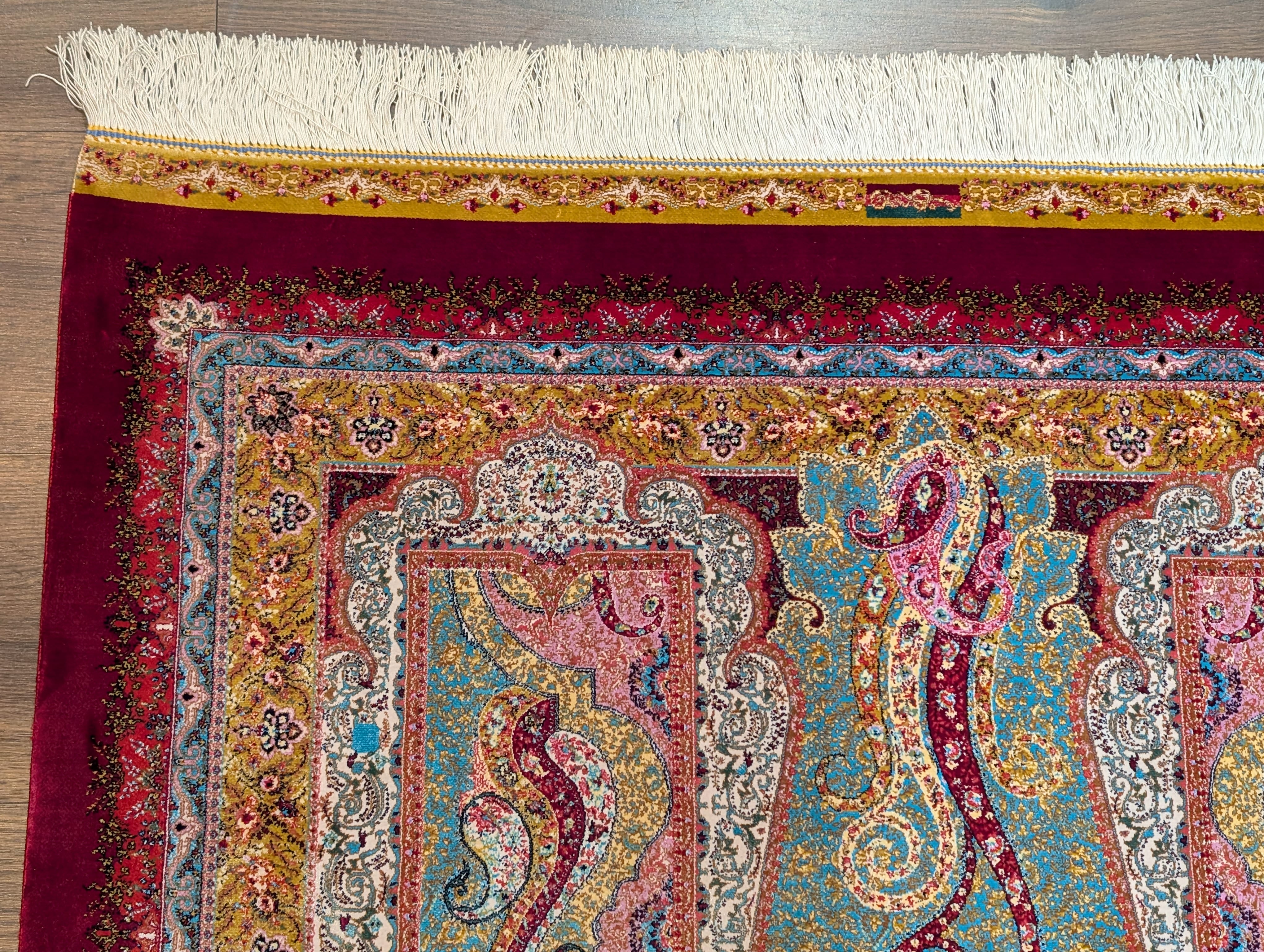 Silk Rug 3x5, Turkish, Multicolor, Fine, Bamboo Silk, New - Jewel Rugs