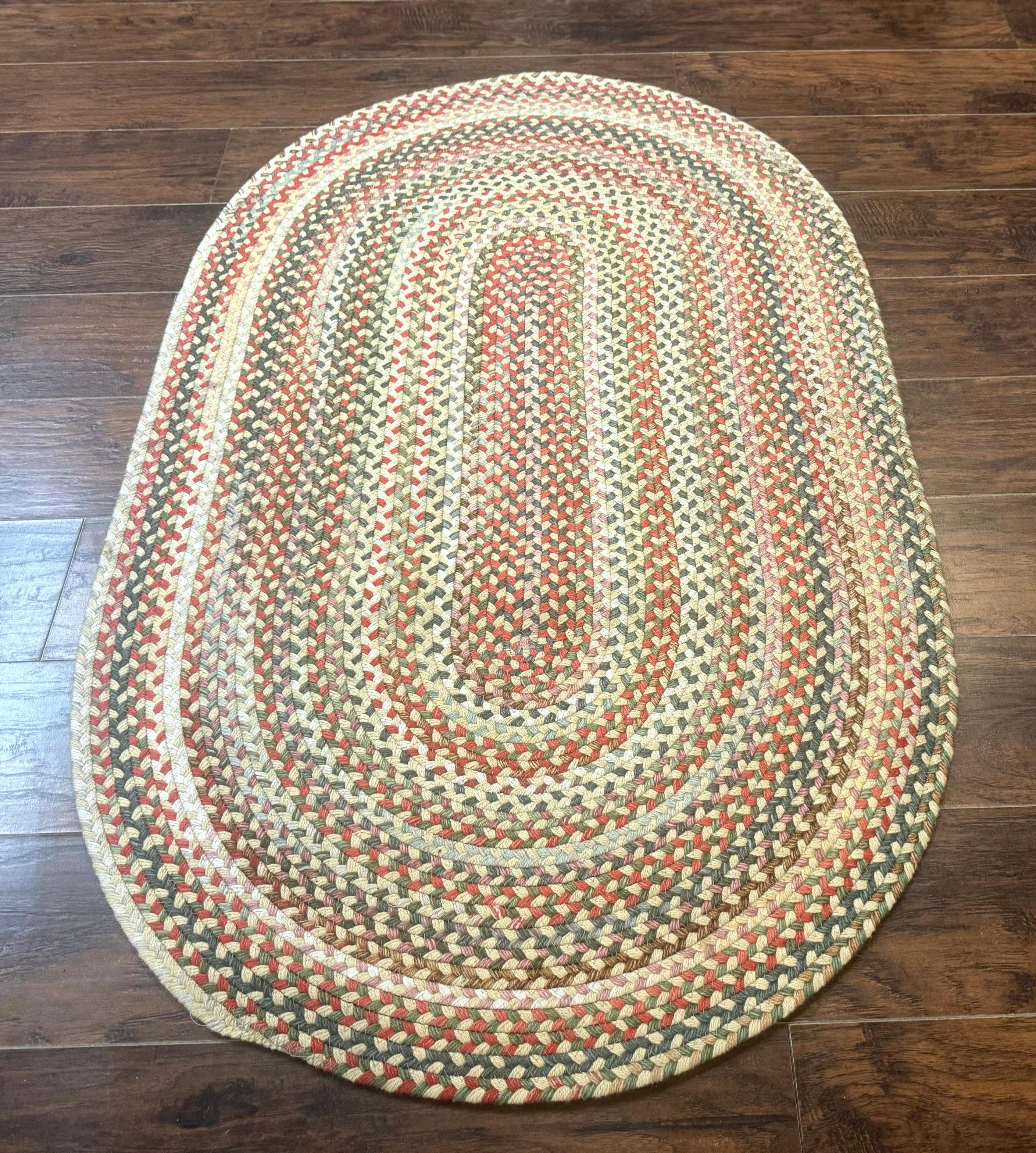 Braided American Oval Rug 3x5, Multicolor, Hand Braided - Jewel Rugs