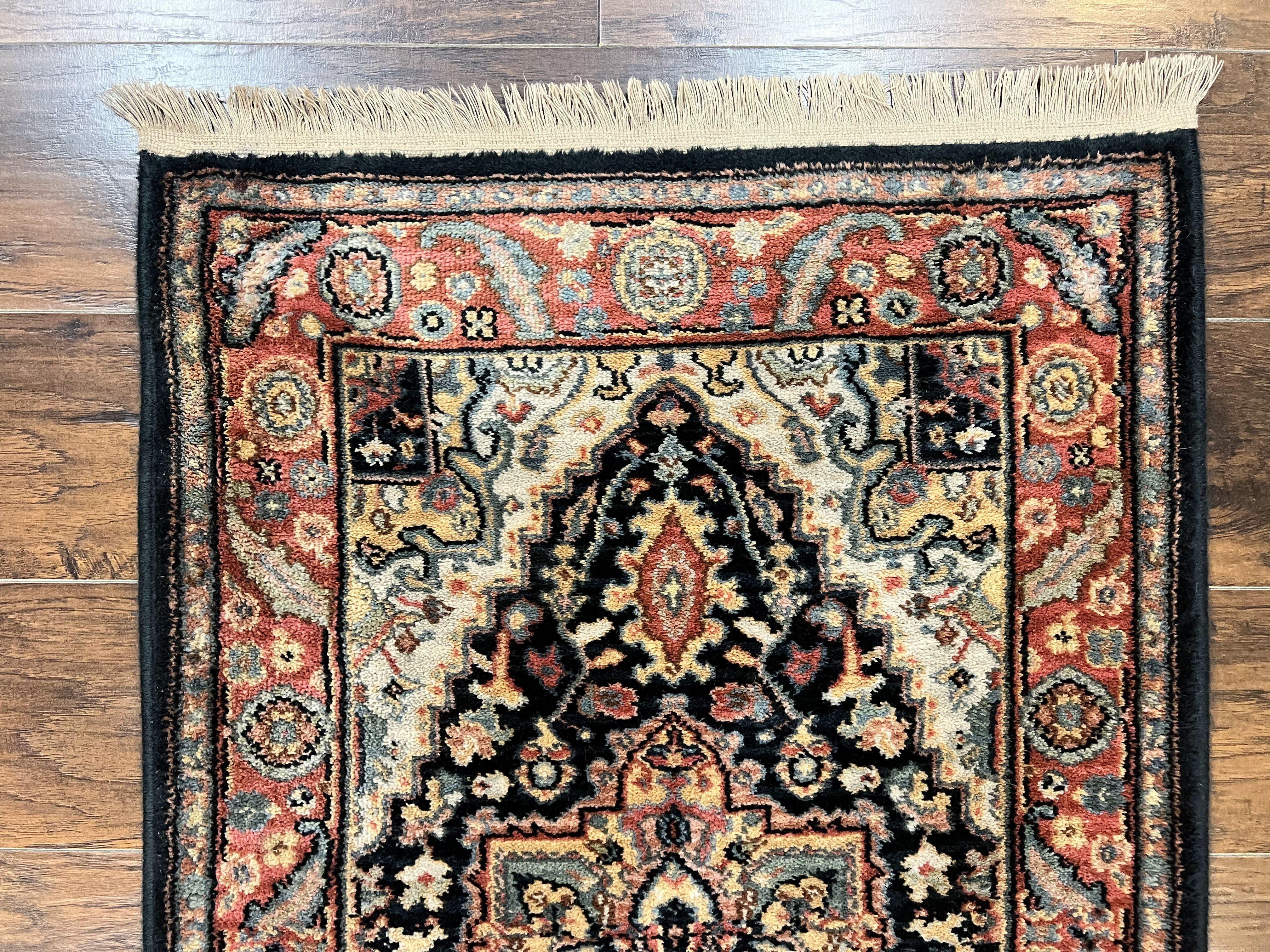 Karastan Navy Heriz Rug #700/701, Small Karastan Carpet 2.6 x 4.4, Hard to Find Discontinued Original 700 Series, Wool Vintage Heriz Carpet - Jewel Rugs