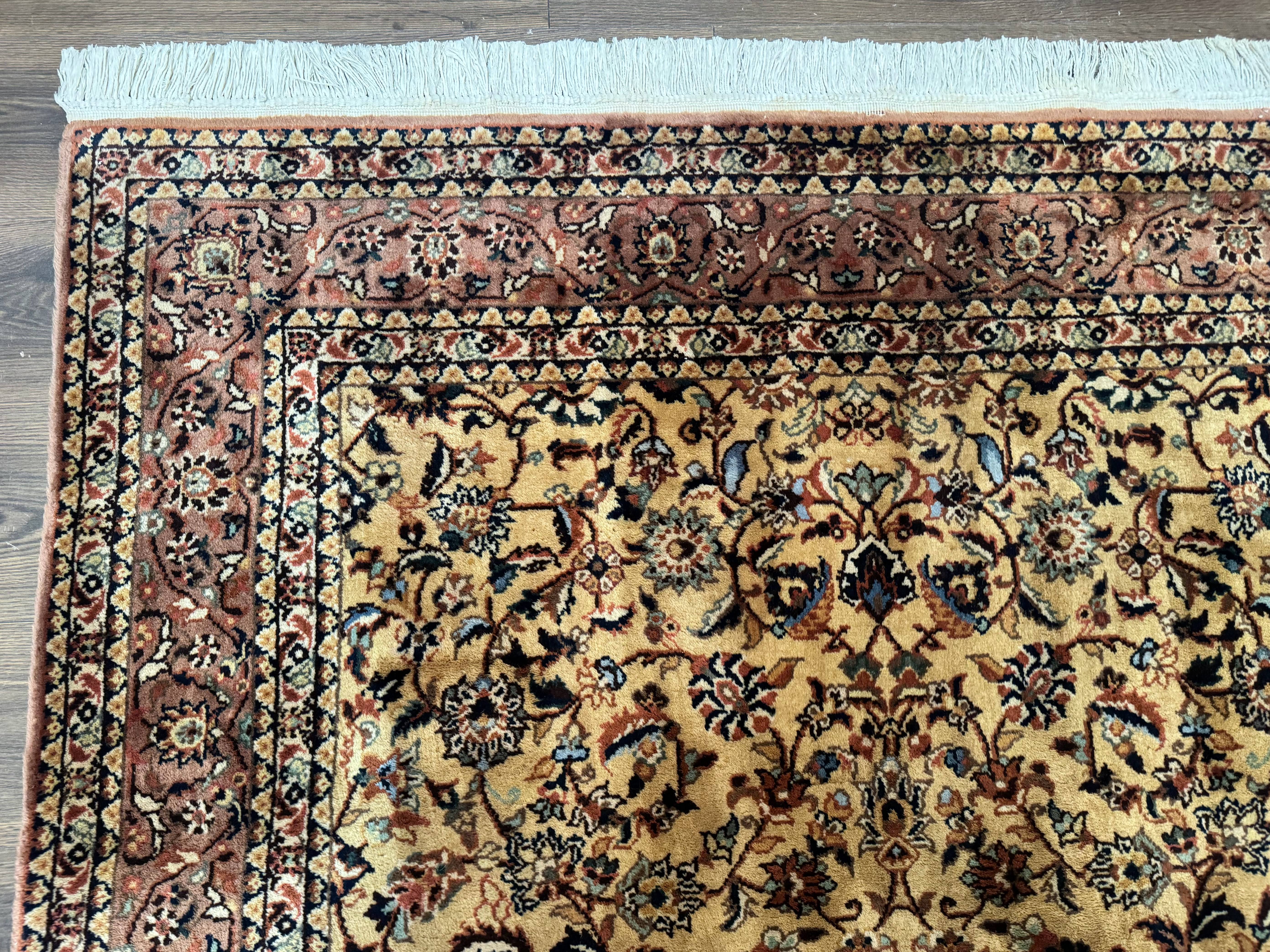 Indo Persian Rug 5x8, Light Tan/Camel, Allover Design - Jewel Rugs