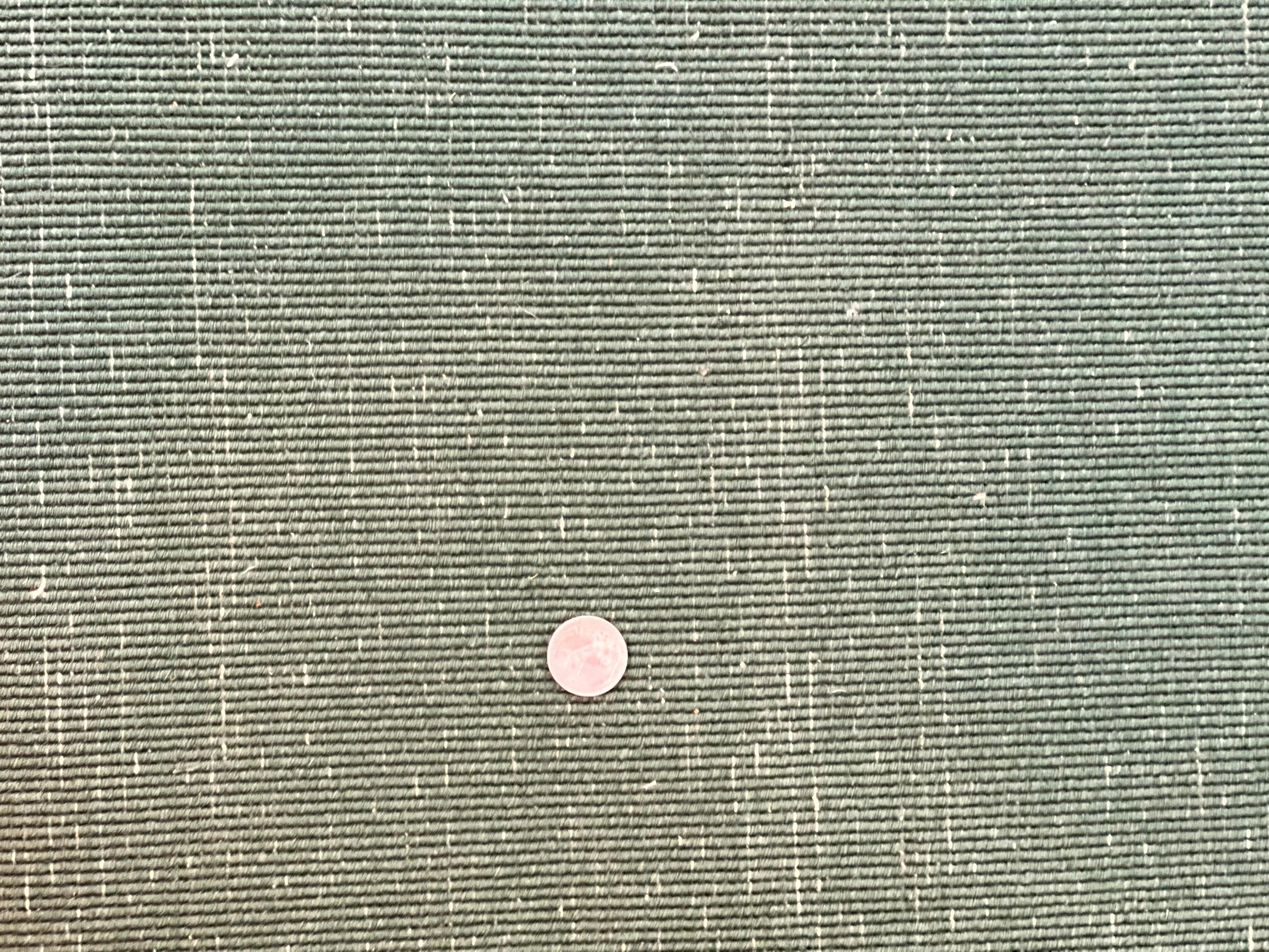 Green Chinese Art Deco Rug 9 x 11.6, Simple Design, Floral, Chinese Wool Carpet, Vintage Semi Antique, Nichols Rug, Handmade - Jewel Rugs