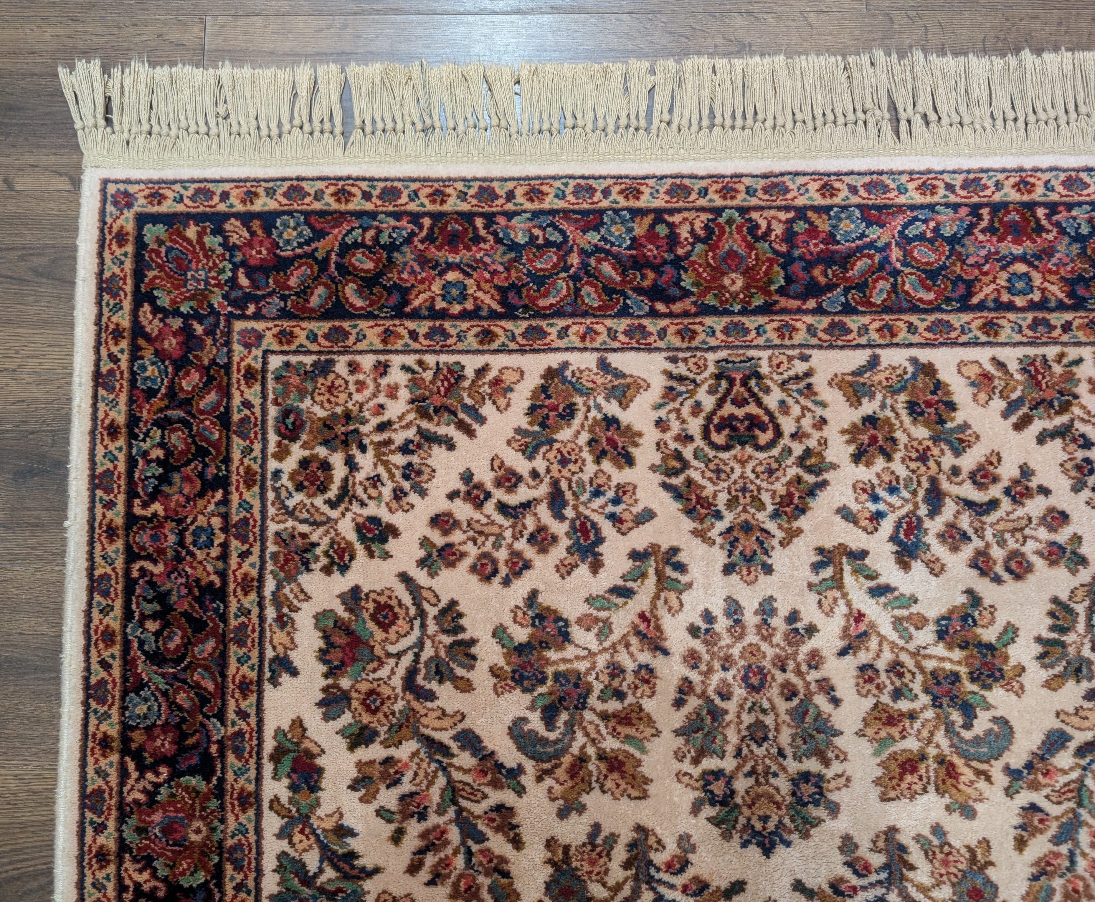 Karastan Rug 4x6 Ivory Sarouk #760, Wool Vintage Original 700 Series - Jewel Rugs