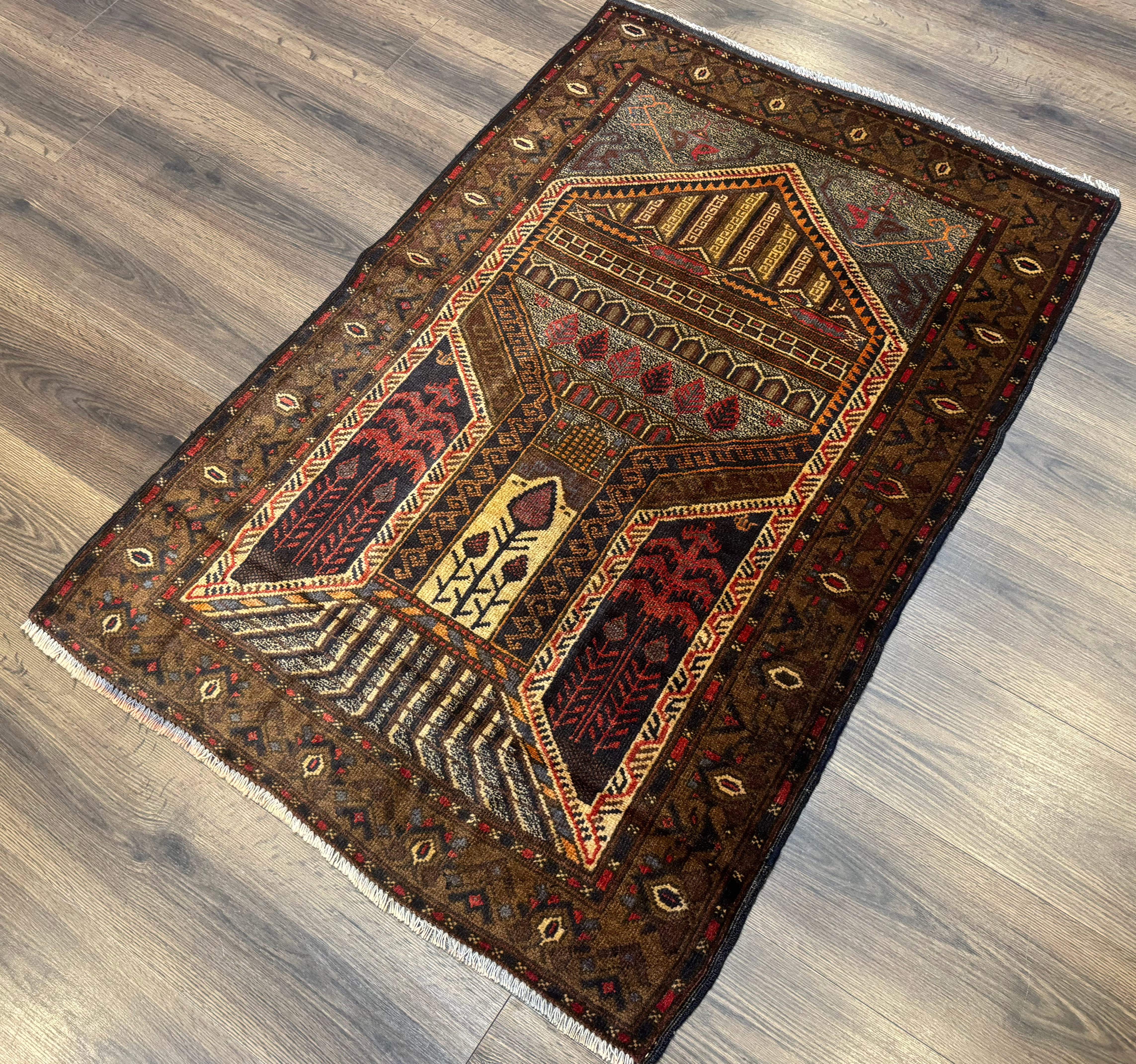 Persian Baluch Prayer Rug 3x4 – Hand-Knotted Wool Carpet - Jewel Rugs