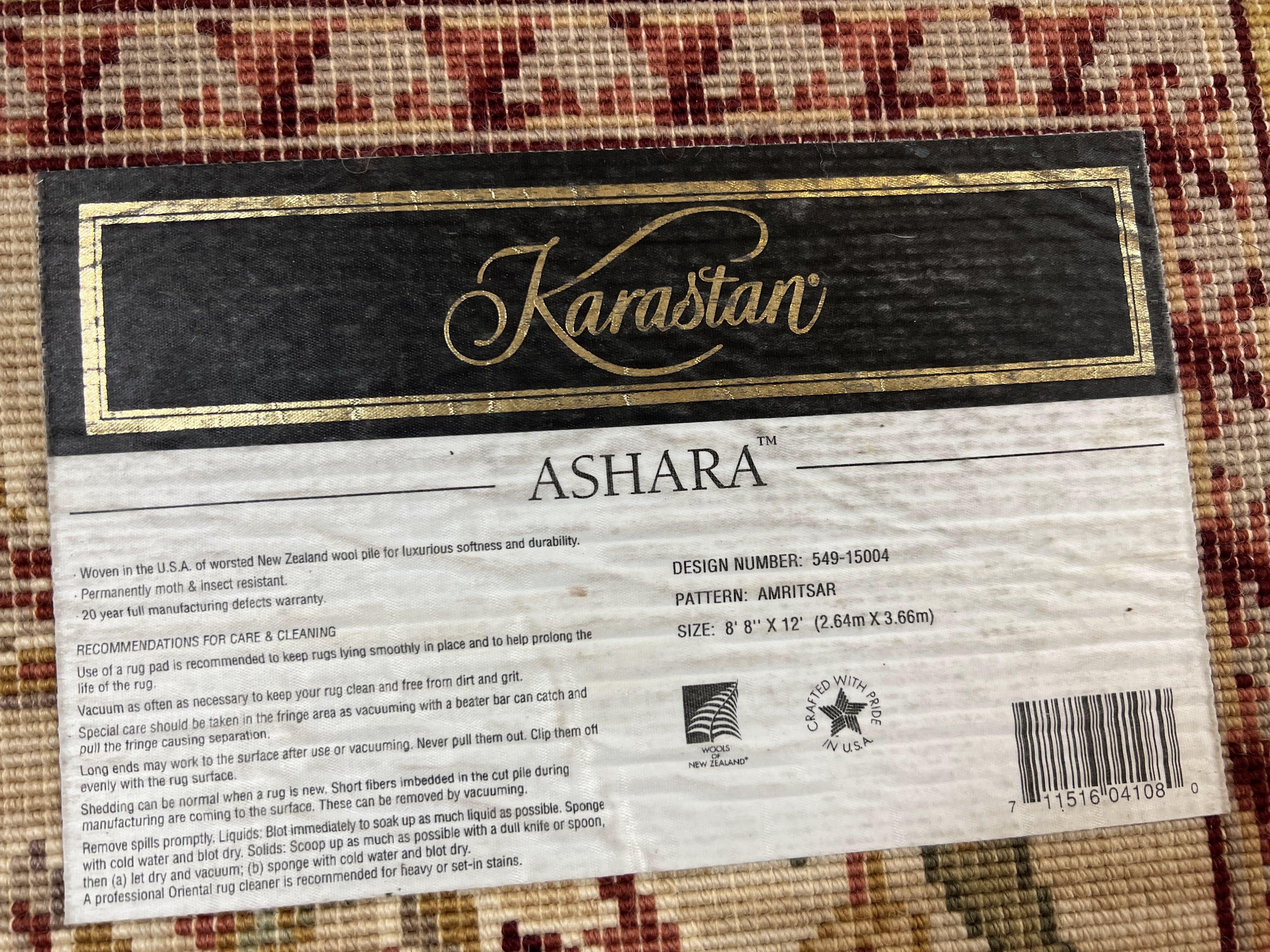 Karastan Rug 8.8 x 12, Ashara Amritsar #549, Oatmeal Color, Wool Pile Karastan Carpet, Discontinued Karastan Area Rug, Decorative - Jewel Rugs