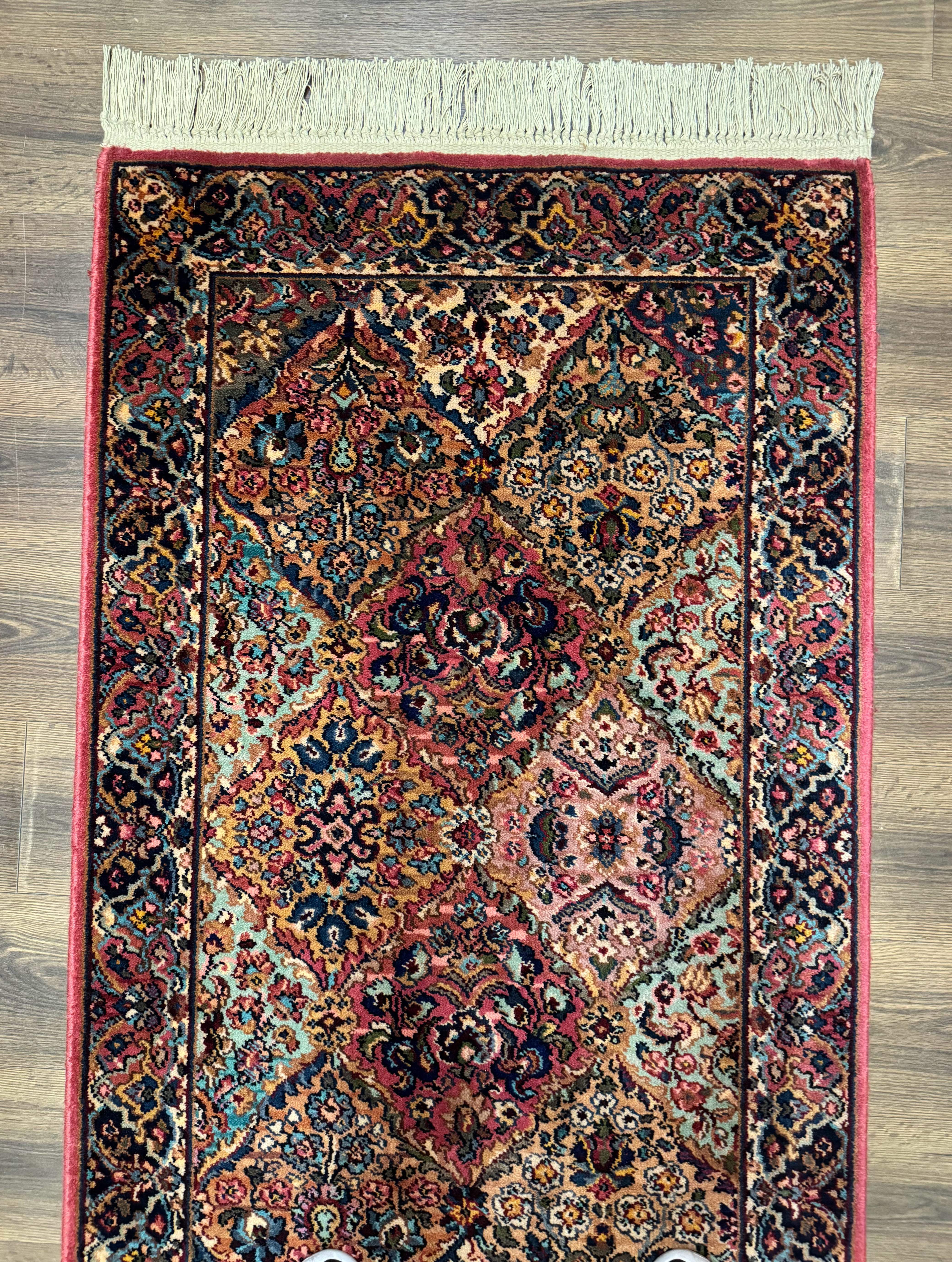 Karastan Runner Rug 3x12 Multicolor Panel Kirman #717, Wool Hallway Rug 3 x 12 - Jewel Rugs