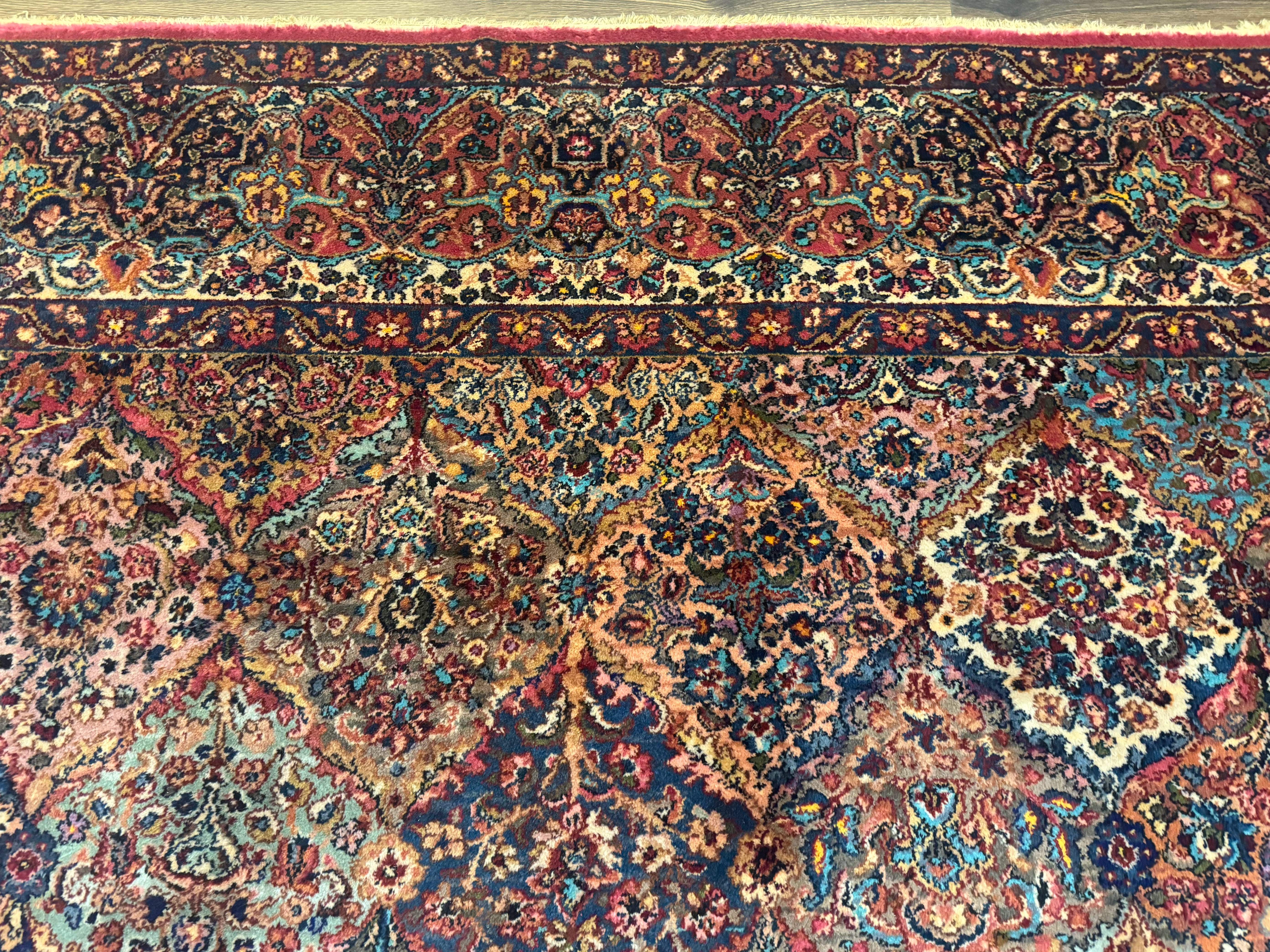 10x16 Karastan Multicolor Panel Kirman Rug #717, Palace Size Wool Discontinued Original 700 Series - Jewel Rugs