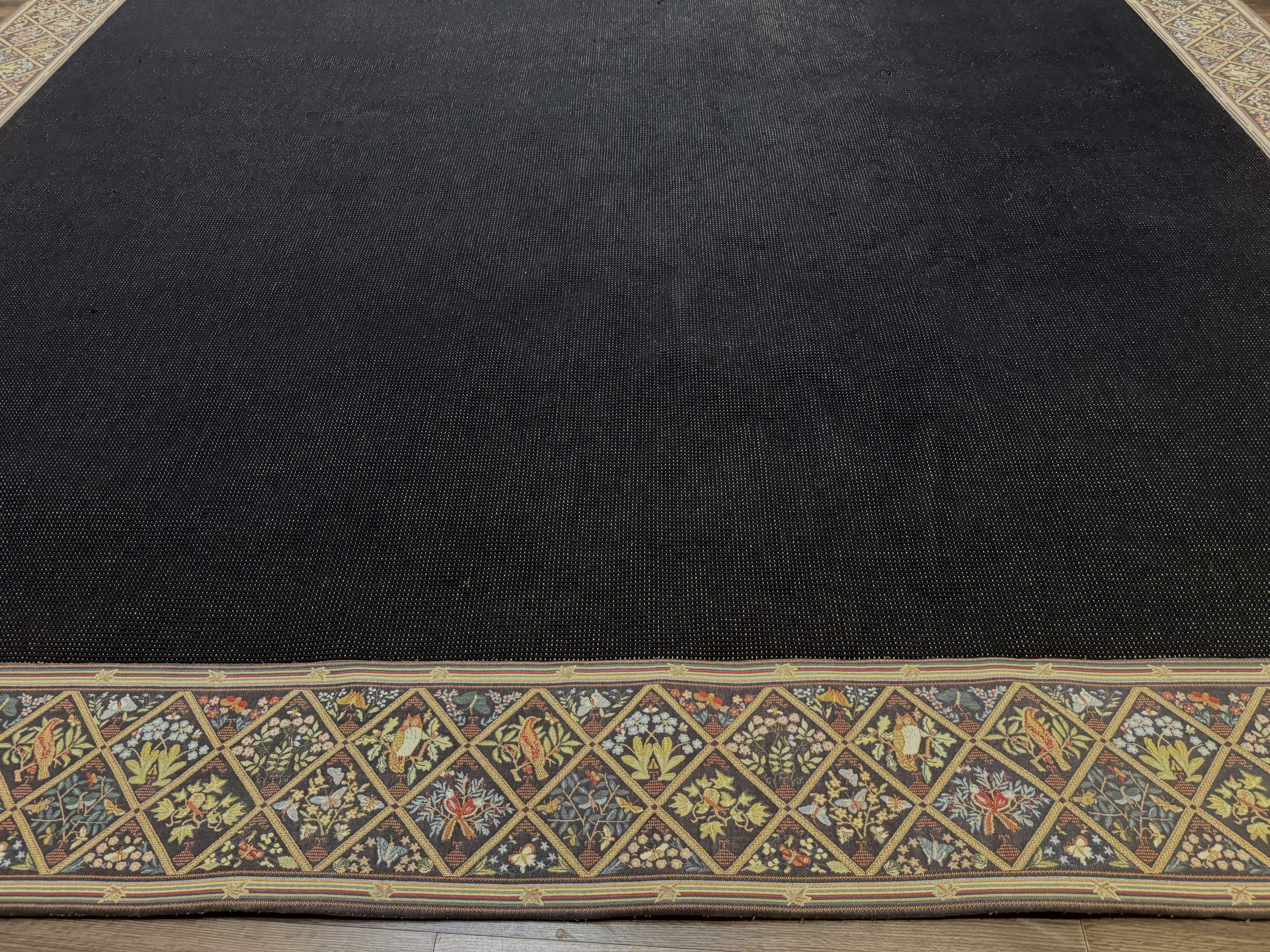 Palace Sized Stark Area Rug 12x19, Black Carpet - Jewel Rugs