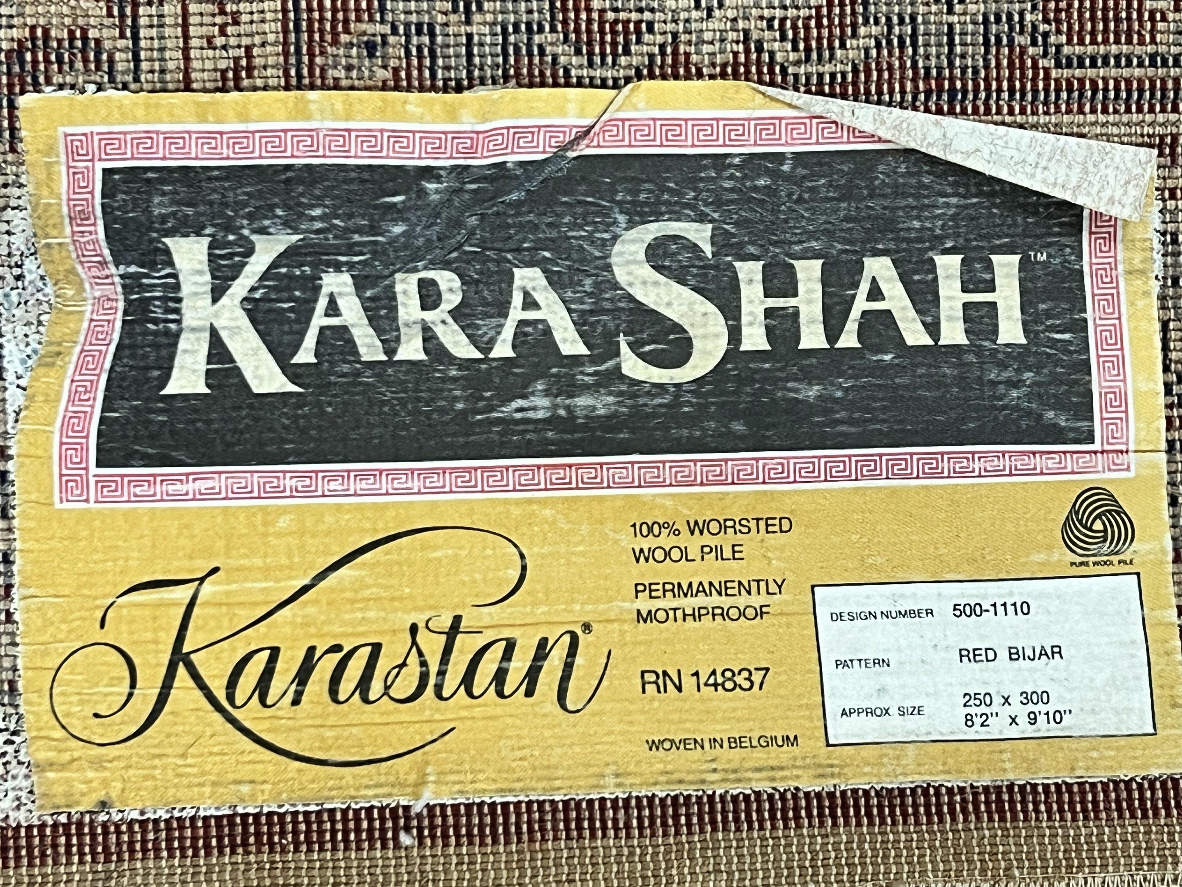 Karastan Rug 8x10, Kara Shah Red Bidjar, Belgium Power Loomed Rug, Wool Pile Karastan Rug, Vintage - Jewel Rugs