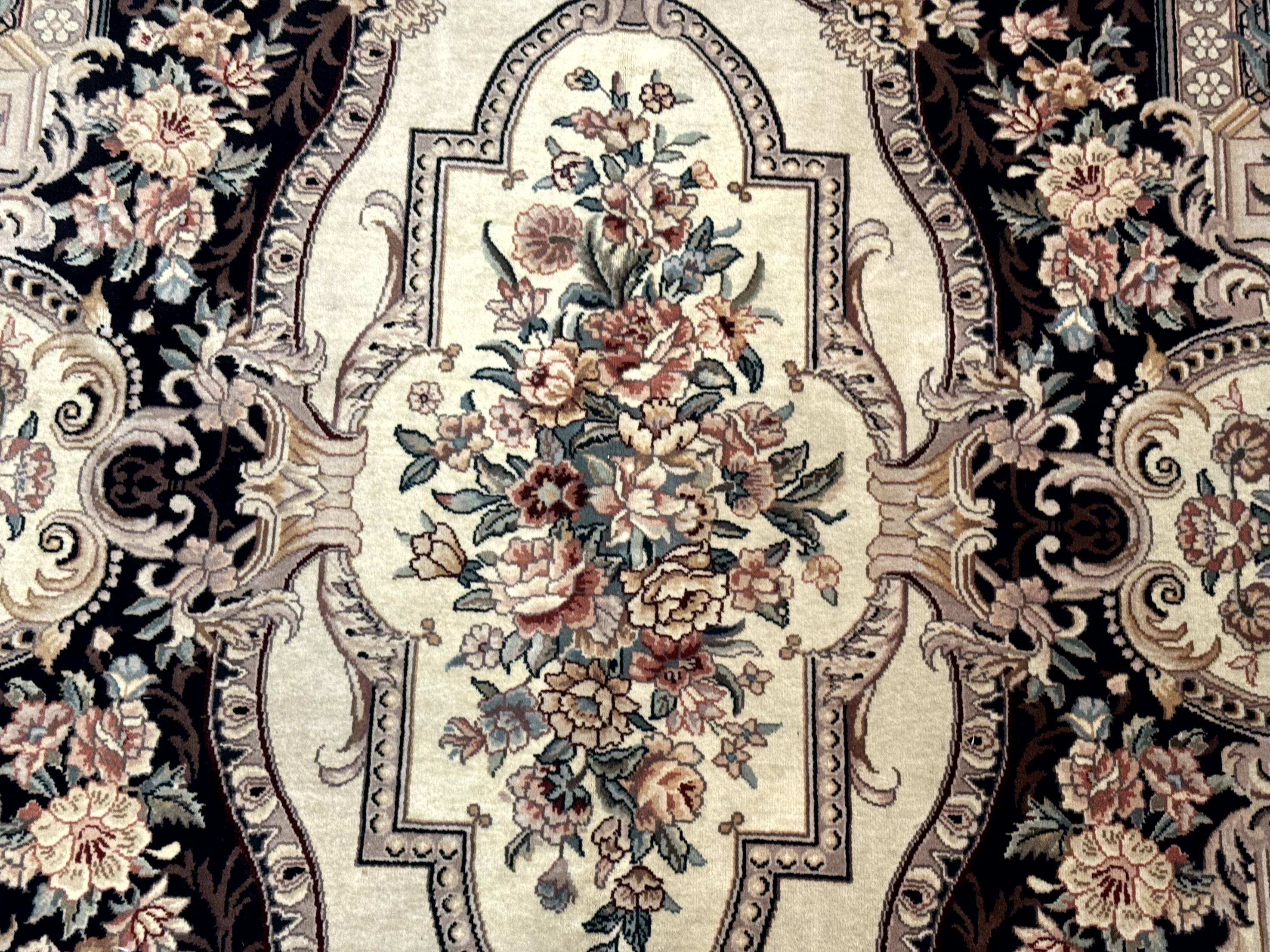 Aubusson Rug 6x9, European Design, Fine 170 KPSI, Elegant Carpet - Jewel Rugs