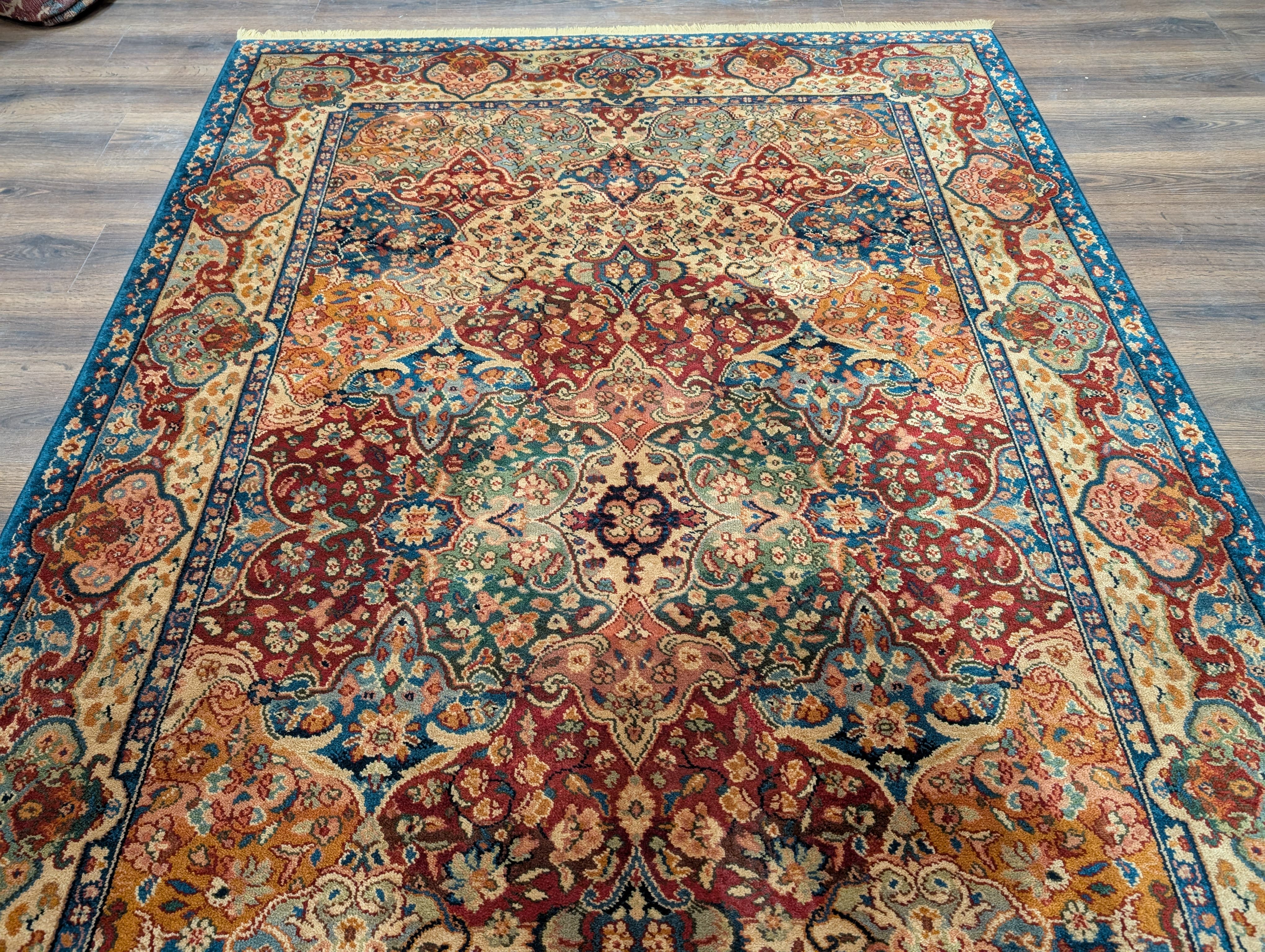 Karastan Rug 5.9 x 9, Samovar Teawash Kirman Panel #900-902, Wool Pile Vintage, Rare - Jewel Rugs