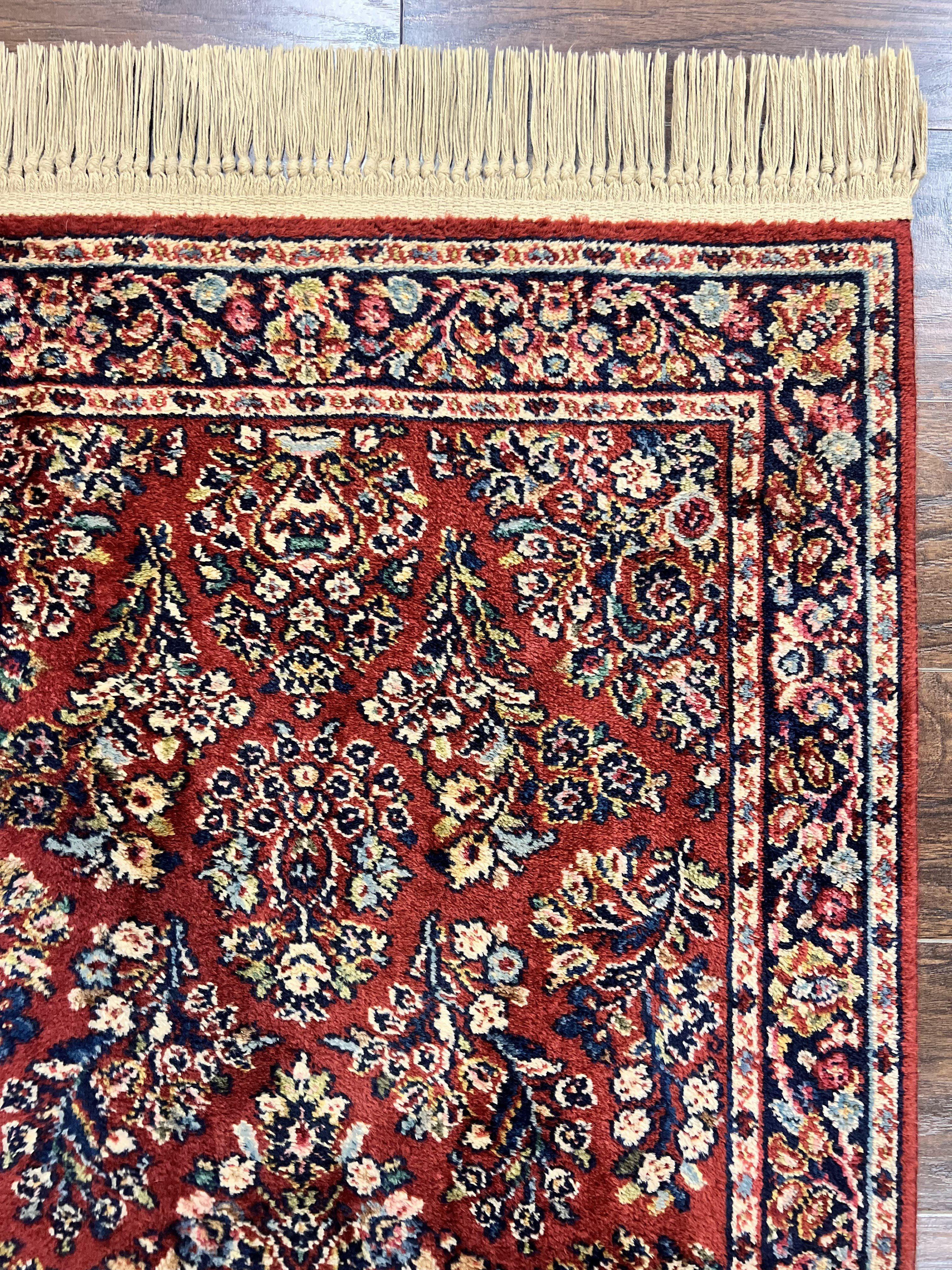 Karastan Red Sarouk Rug #785, Small Karastan Wool Pile Rug 3x5 ft, Original 700 Series, Discontinued Vintage Karastan Carpet - Jewel Rugs
