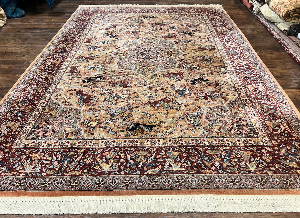 Karastan Rug 8.8 x 12 Persian Hunting Rug 723, Wool Pile Karastan Are