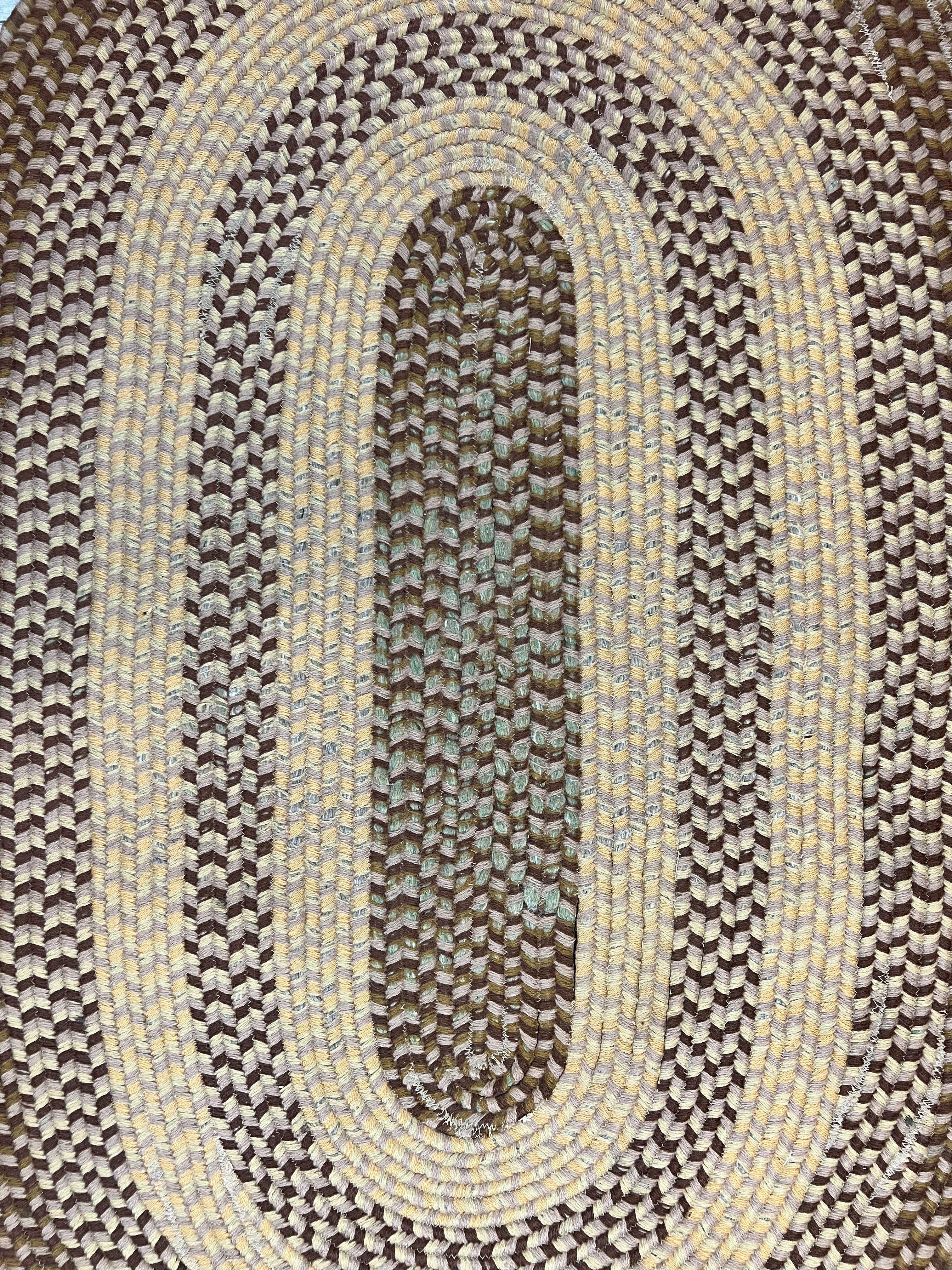 Oval Braided Rug 3x5, Multicolor Oval Rug, Wool Braided Rug, Hand Woven, Vintage Wool Handmade Braided Rug, Small American Braided Rug - Jewel Rugs