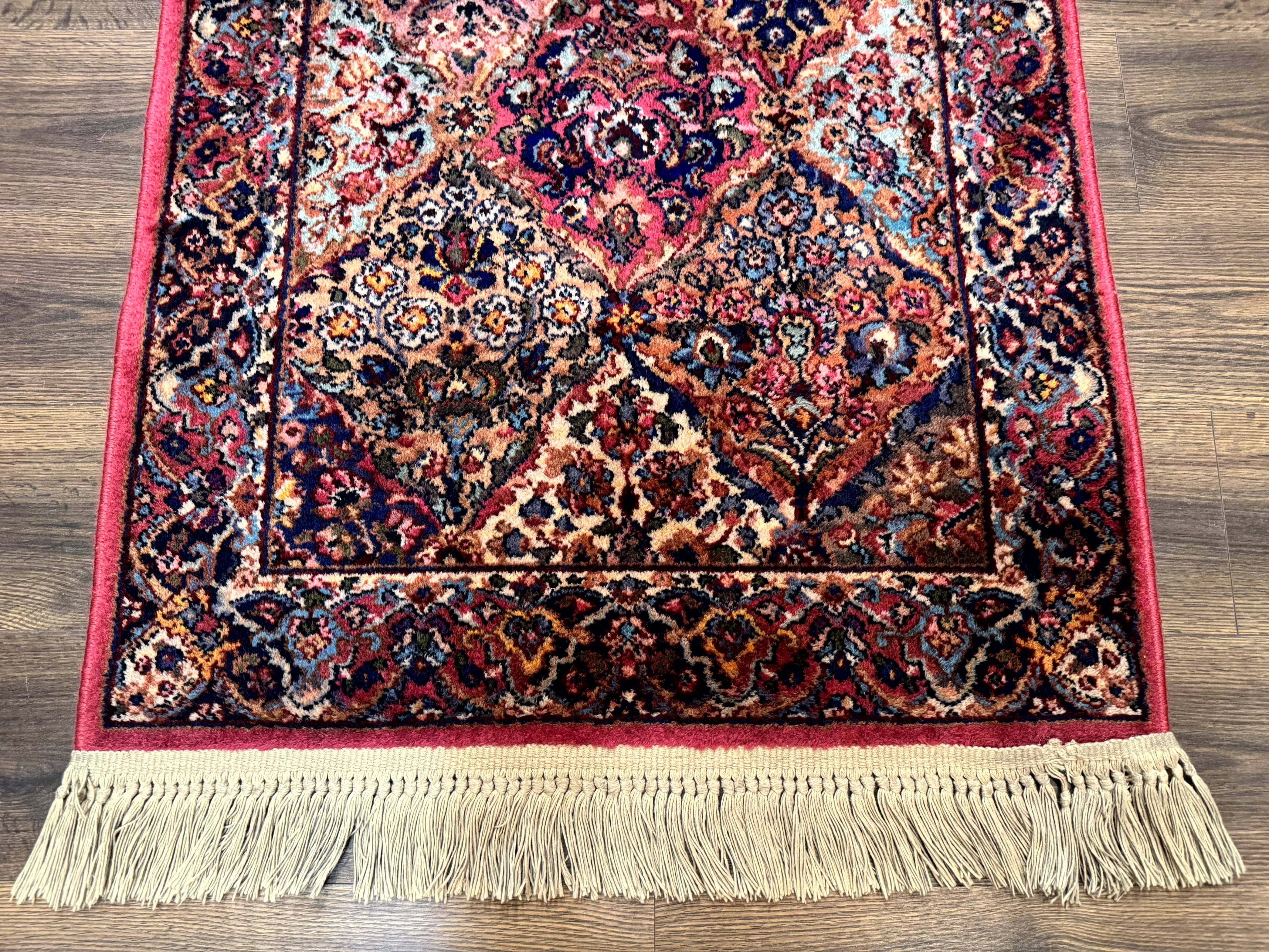 Karastan Rug 3x5 Multicolor Panel Kirman #717, Original 700 Series, Wool Pile, Discontinued - Jewel Rugs