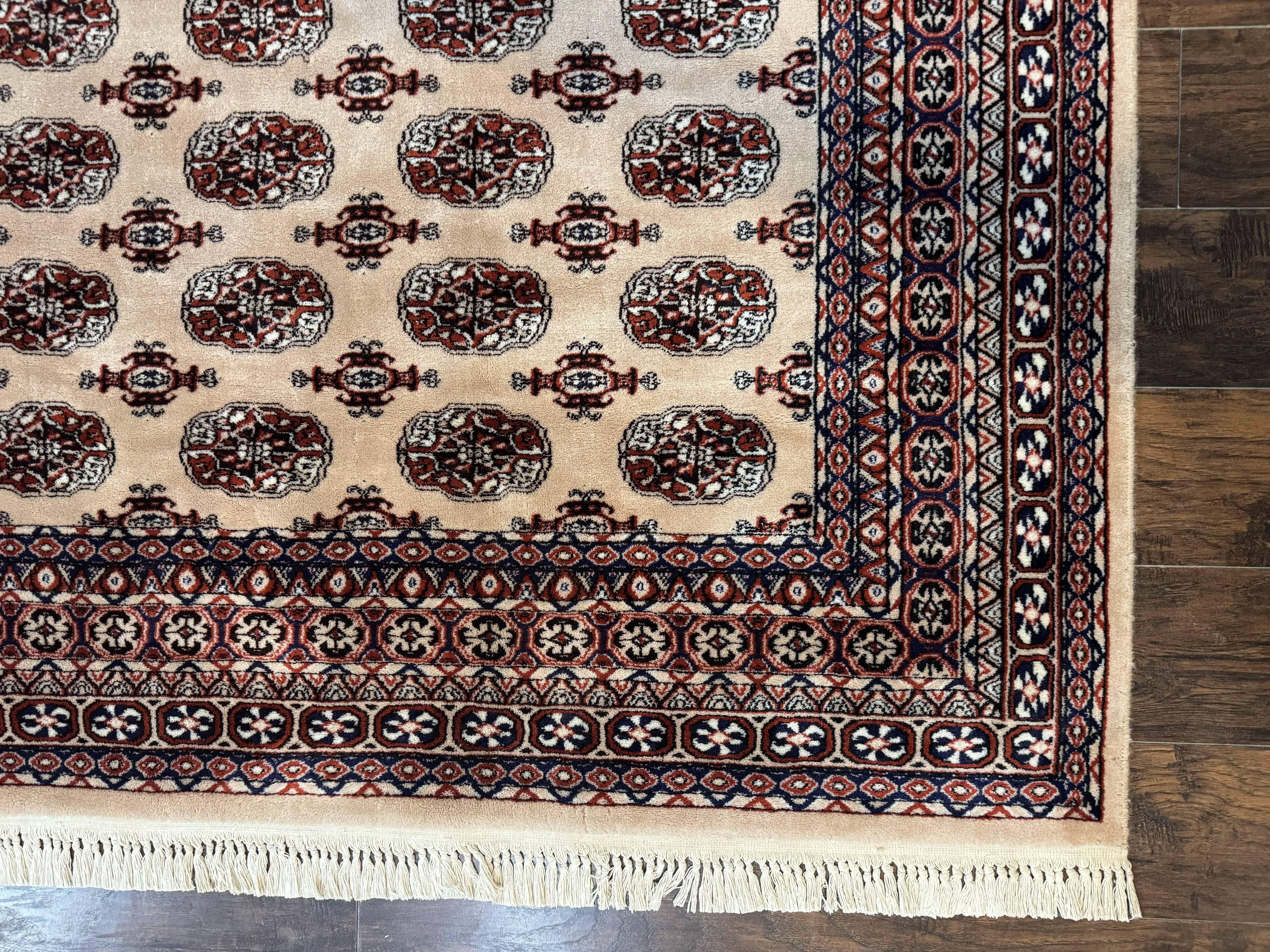 Karastan Rug 8.2 x 11.6 Beige Bokhara, Wool Pile, Vintage Discontinued Karastan Area Rug, Belgium Power Loomed Rug - Jewel Rugs