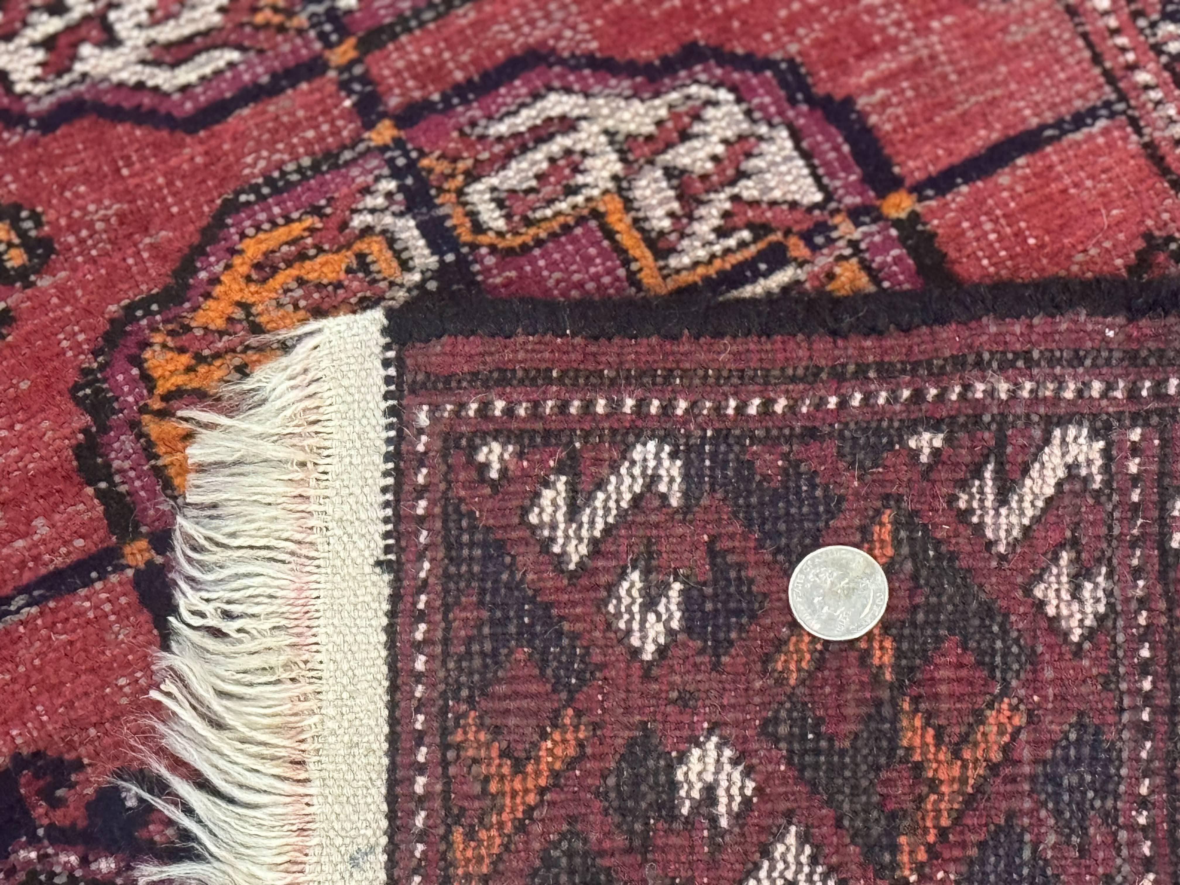 Antique Persian Turkoman Bokhara Rug 7x11, Tribal Rug, Red - Jewel Rugs