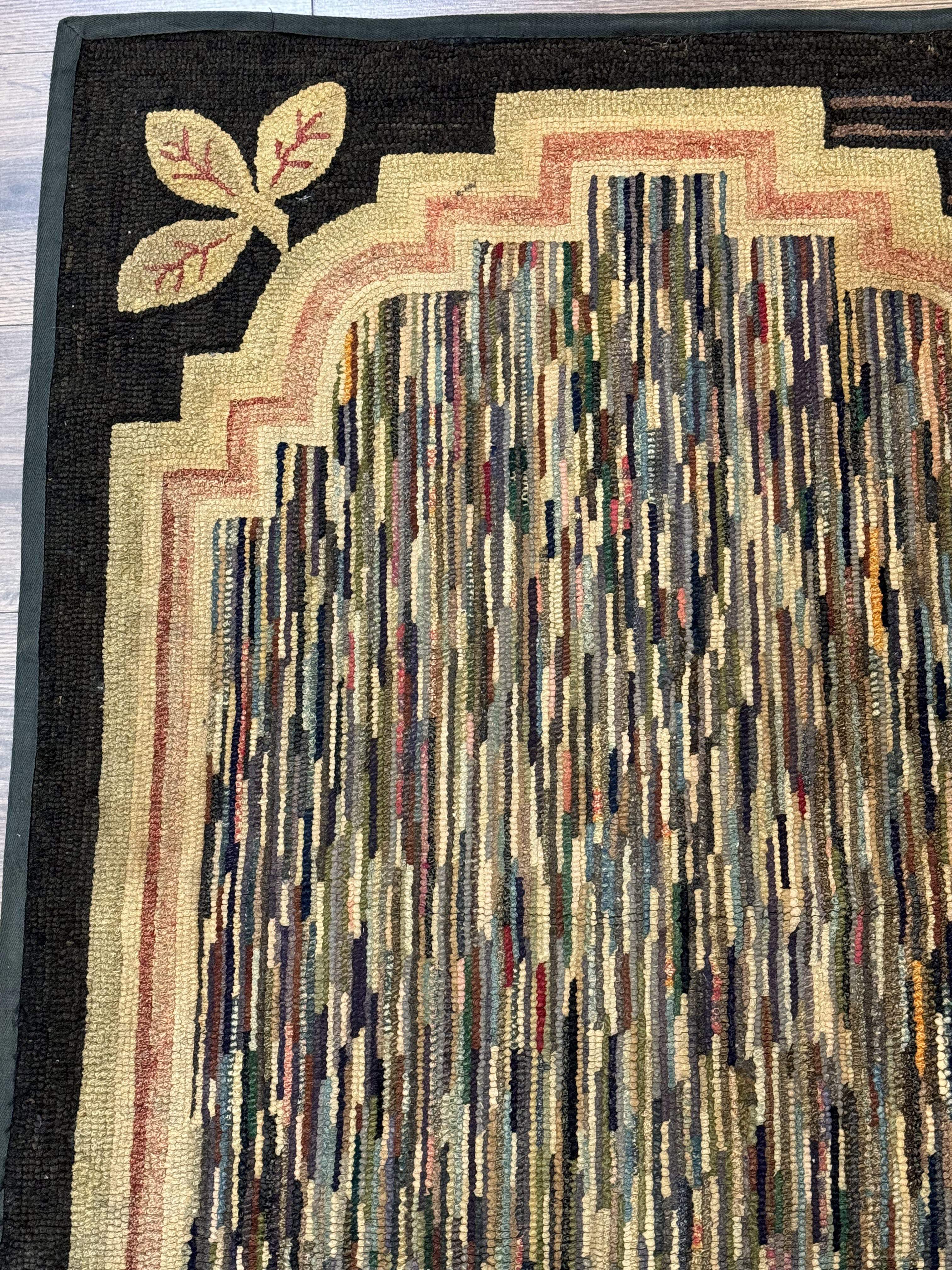 Vintage American Hooked Rug 3x5, Antique Hook Rug - Jewel Rugs