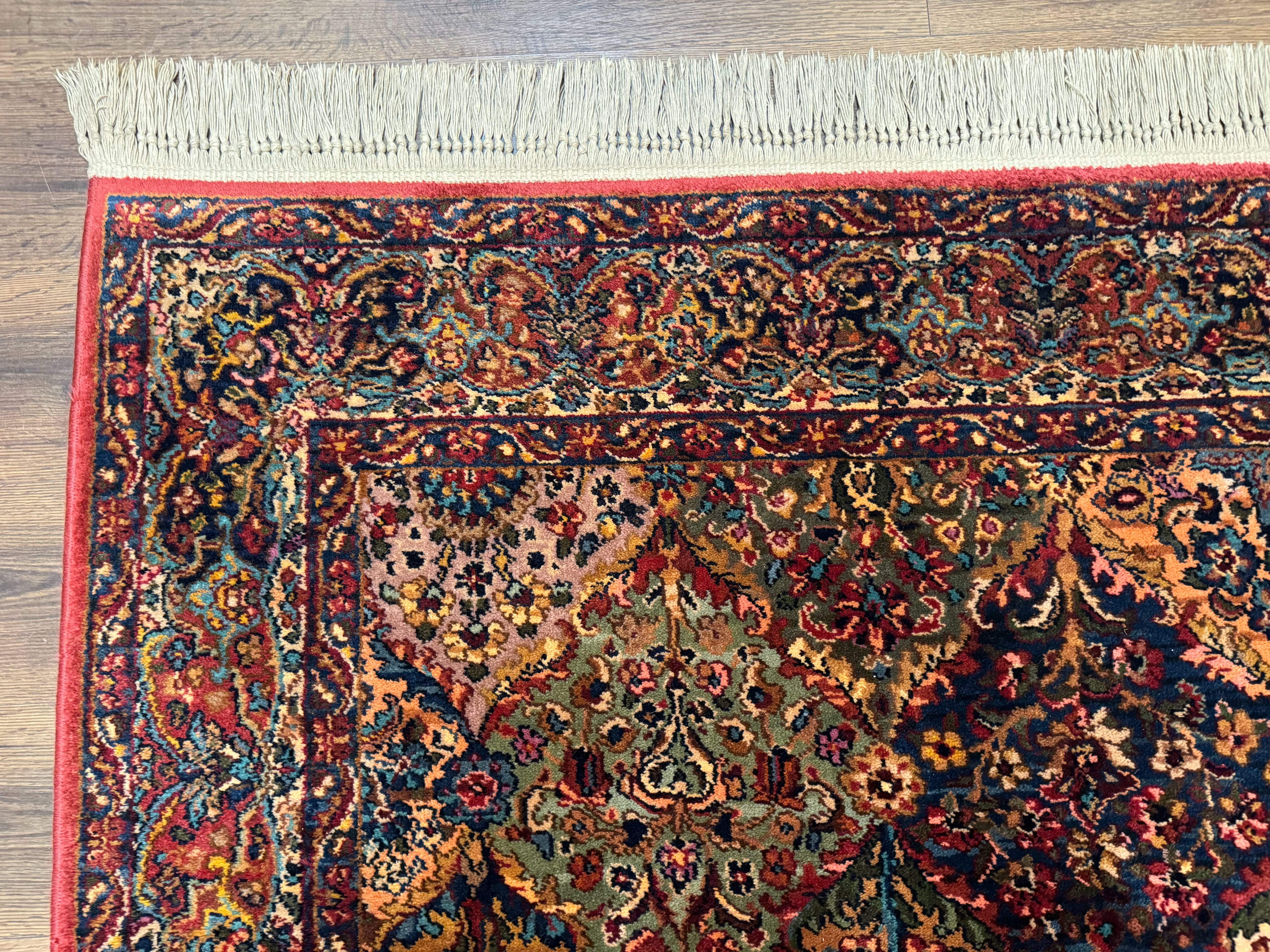 5.9 x 9 Karastan Rug Multicolor Panel Kirman #717, Original 700 Series, Wool - Jewel Rugs